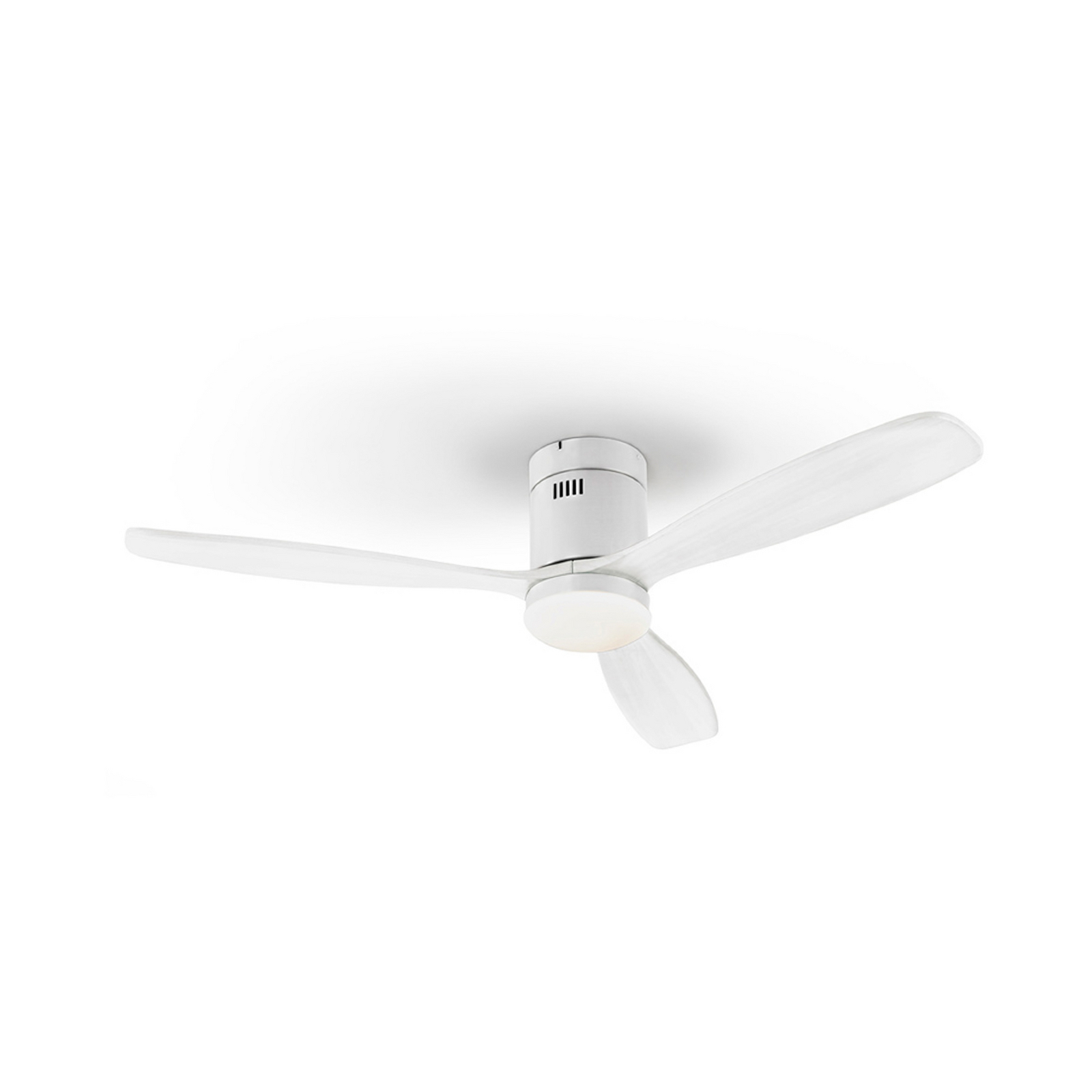 LED stropni ventilator Siroco, bel, Ø 132 cm, tih, CCT