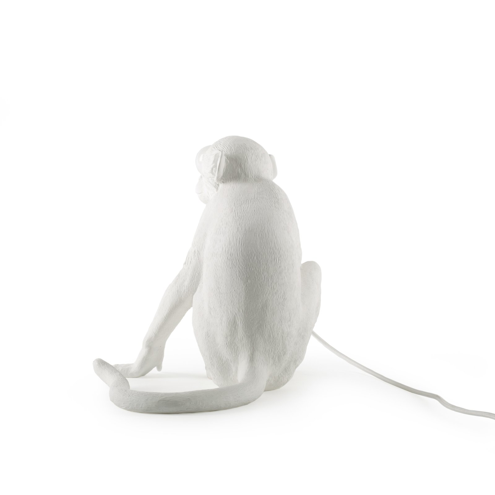 SELETTI Monkey Lamp Candeeiro decorativo LED, branco, sentado