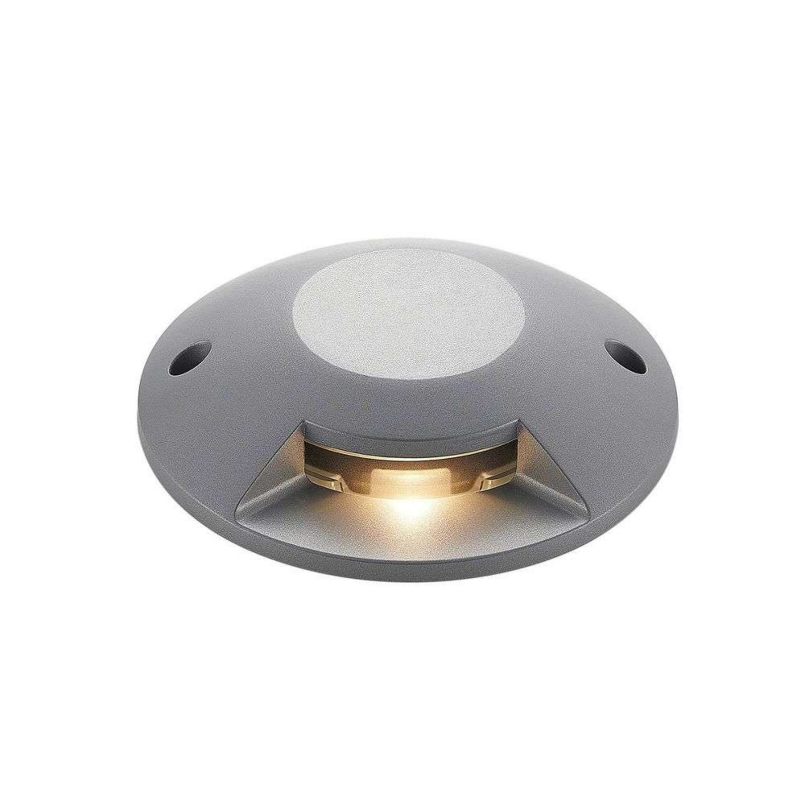 Jeffrey LED Recessed Ground Spot Silver - Lucande