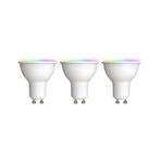 LUUMR Smart LED GU10 plastic 4.7W RGBW CCT Tuya opal set of 3