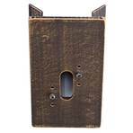 Corner block for outdoor wall lights, brown-brass