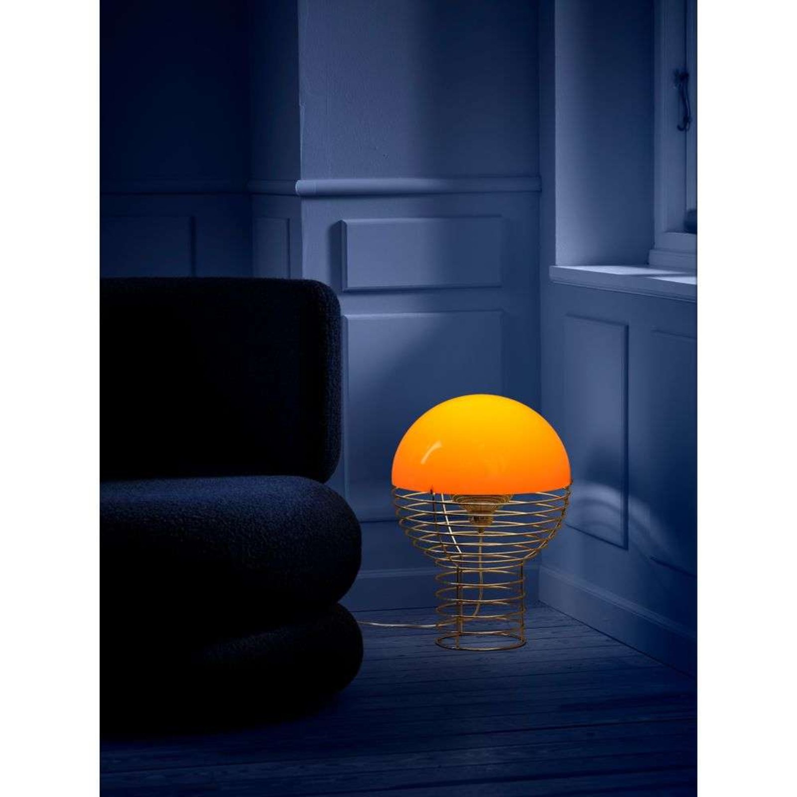 Wire Table Lamp Ø40 Chrome/Orange - Verpan