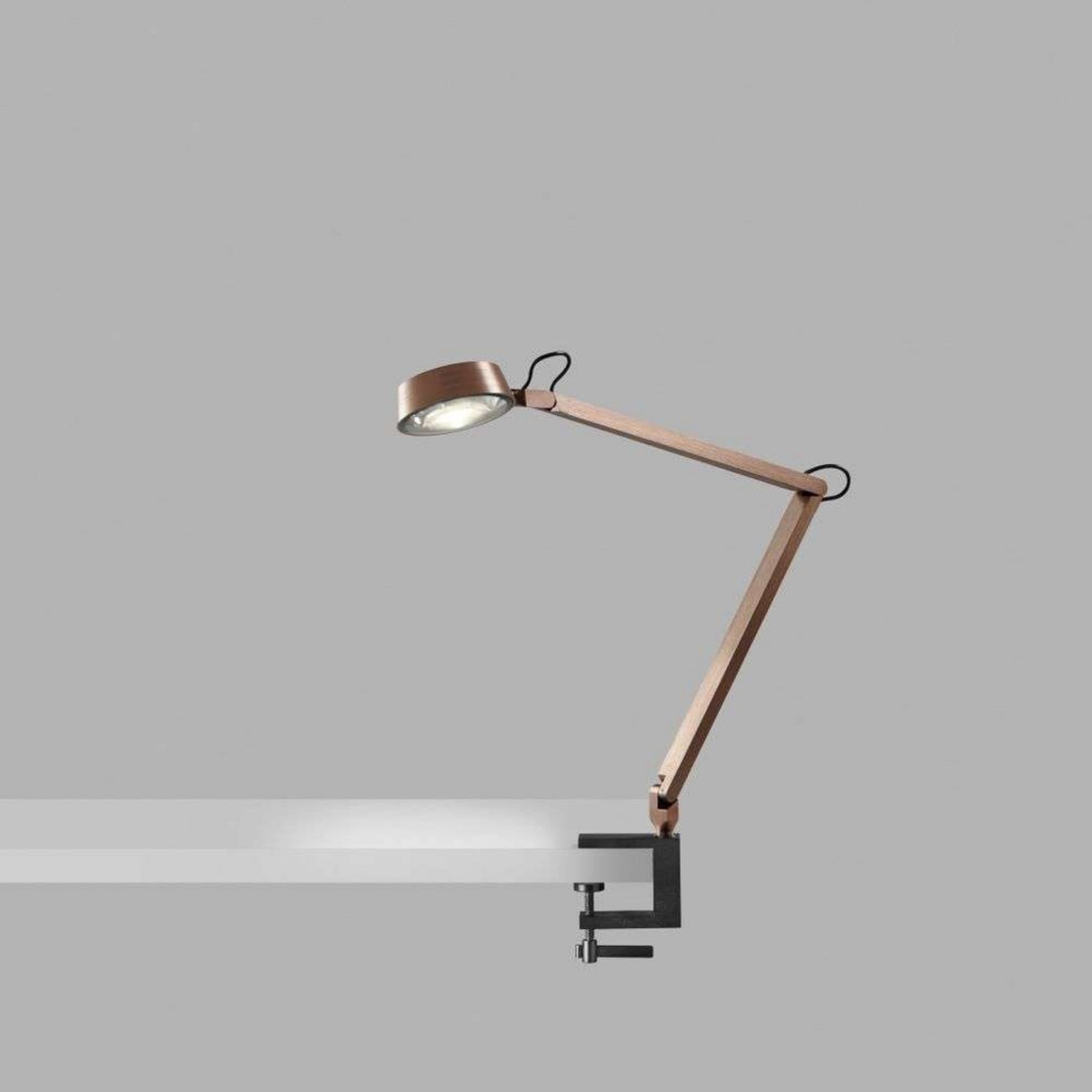 Dark T1 bordlampe, 45 cm, rosaguld/sort LIGHT-POINT - Stue - Aluminium