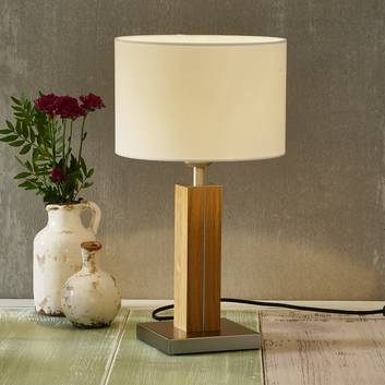 HerzBlut Dana lampada da tavolo con base di legno