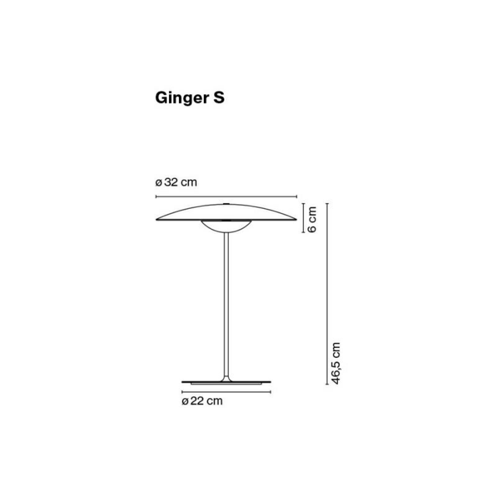 Ginger S Lampă de Masă Wenge - Marset