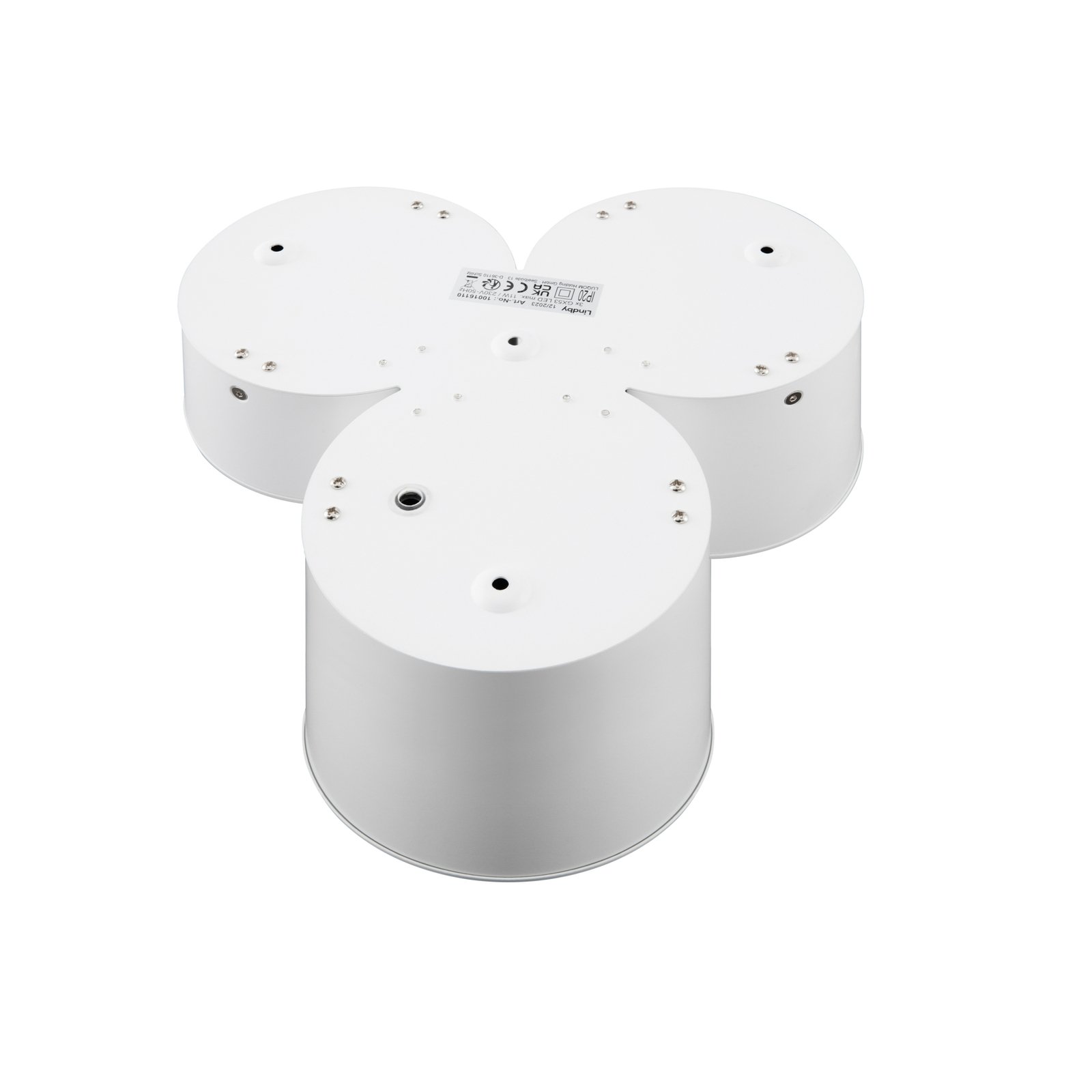 Lindby Faretto Jyla, a 3 luci, bianco opaco, GX53