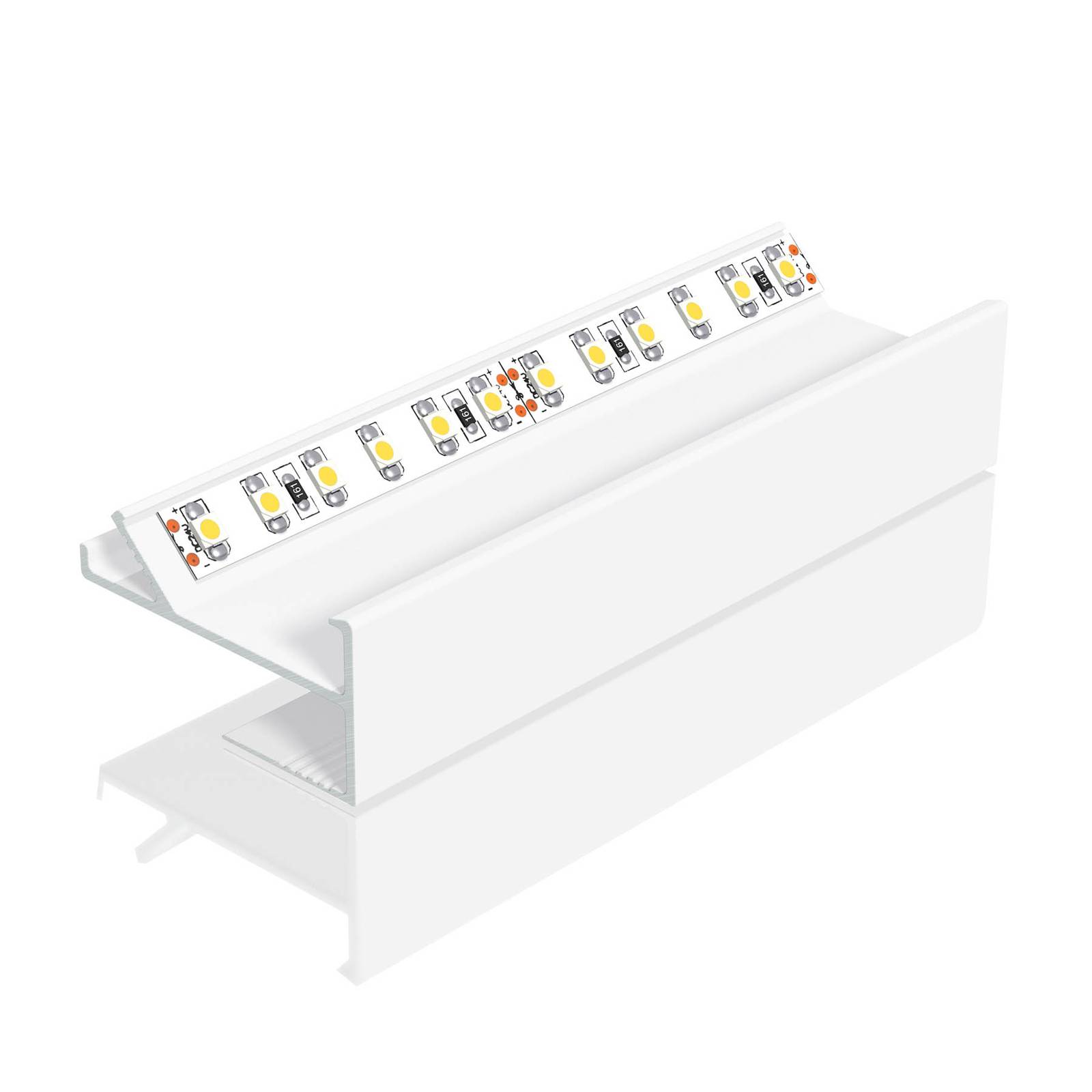 EVN Aptbh -profiili, kattoon, 100 cm, valkoinen - led-profiilit