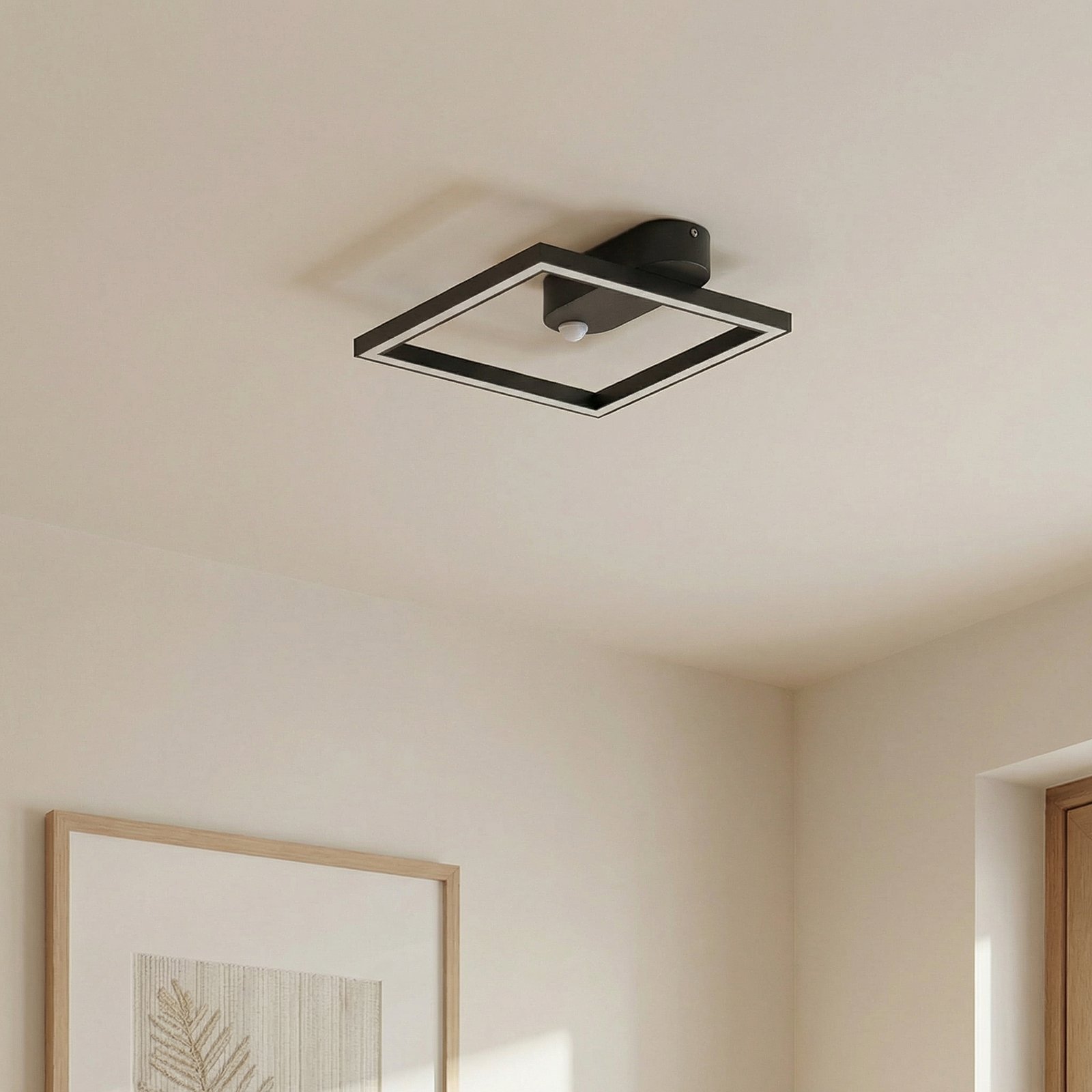 Lindby LED mennyezeti lámpa Yulla, 34 cm, fekete, szenzoros, szenzoros Lindby LED mennyezeti lámpa Yulla, 34 cm, fekete, szenzoros, szenzoros