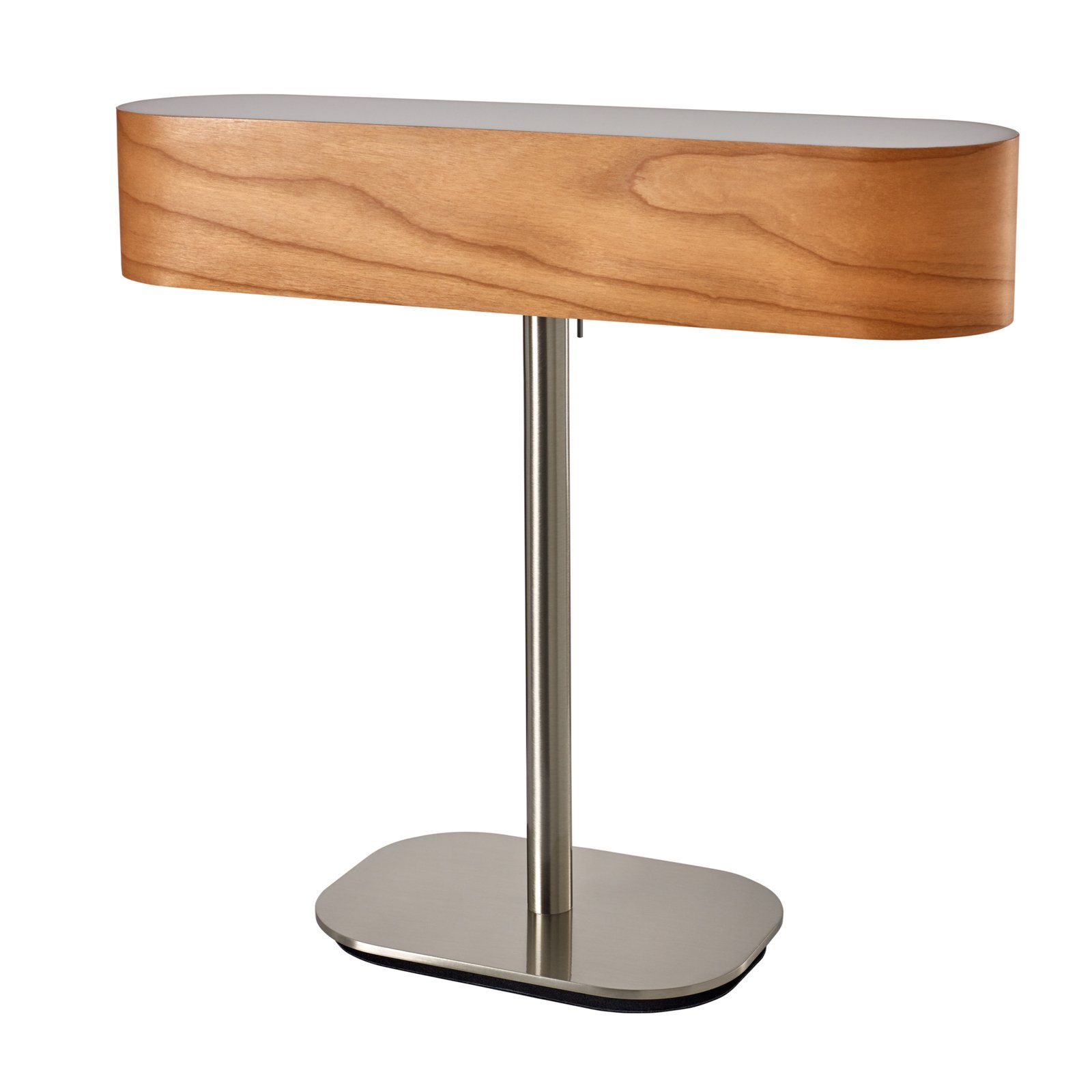 LZF I-Club LED table lamp, dimmer, cherry wood