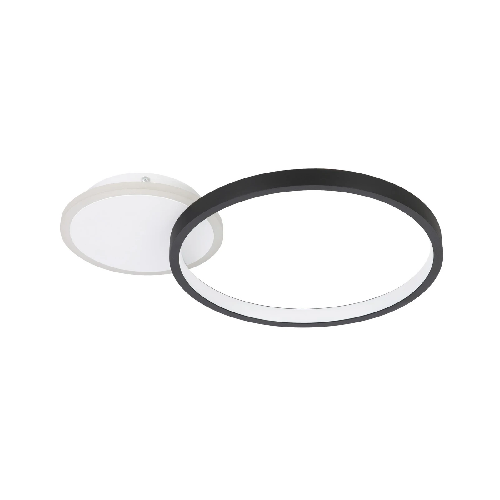 LED-loftlampe Gafares, sort aluminium 41 cm fjernbetjening CCT