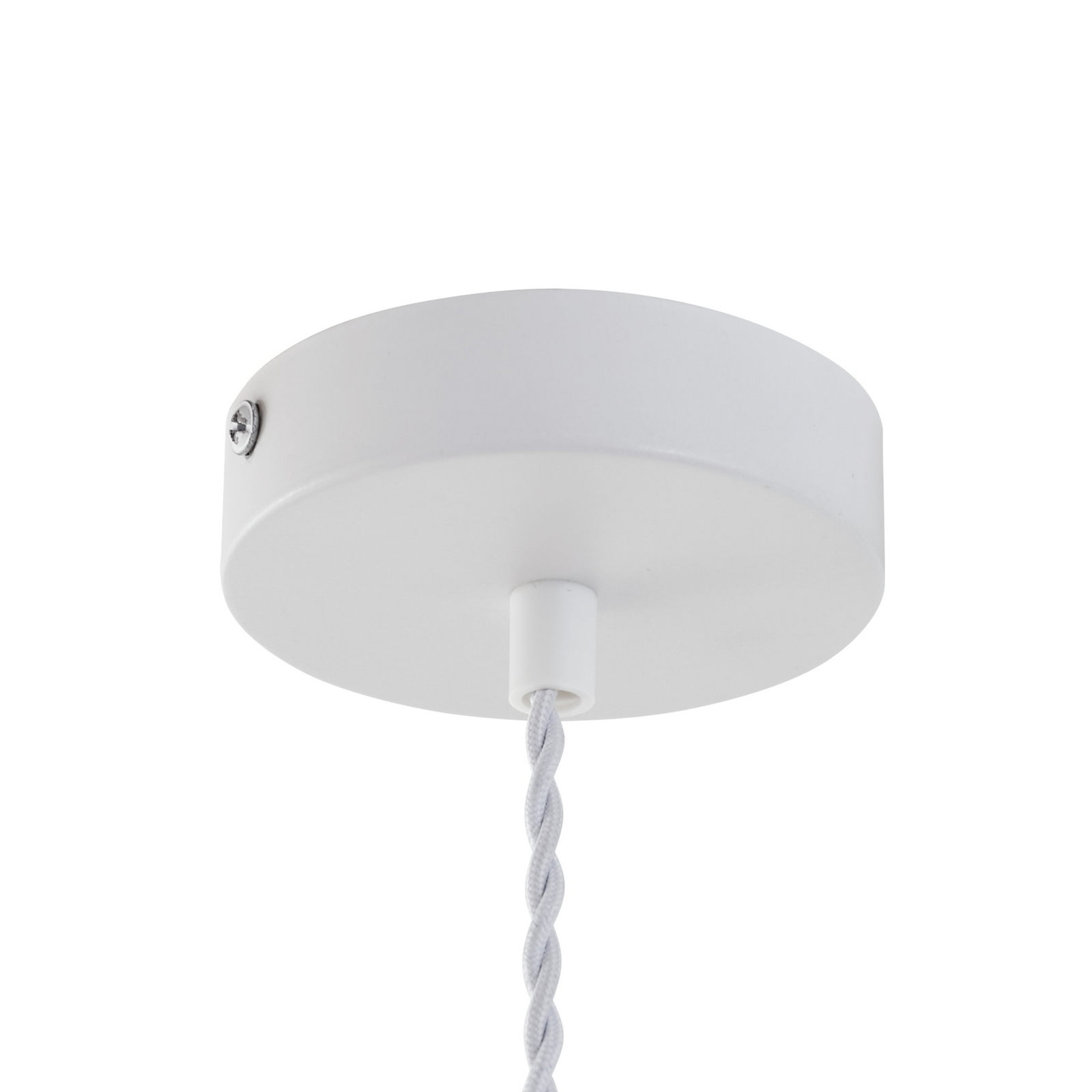 Lindby hanglamp Nuvia, Ø 15,5 cm, wit, gedraaid