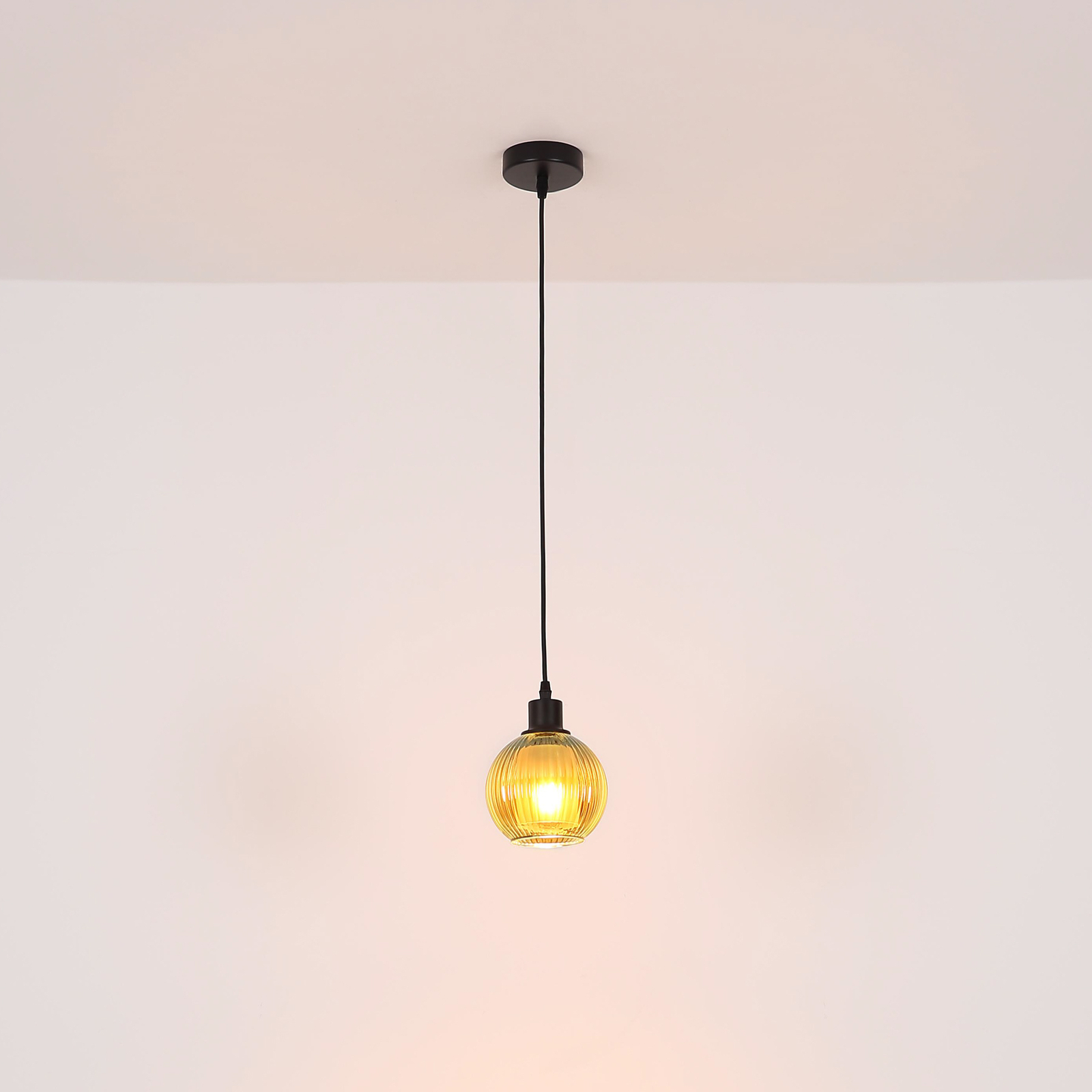 Lampa wisząca Zumba, benzyna, Ø 15 cm, szkło
