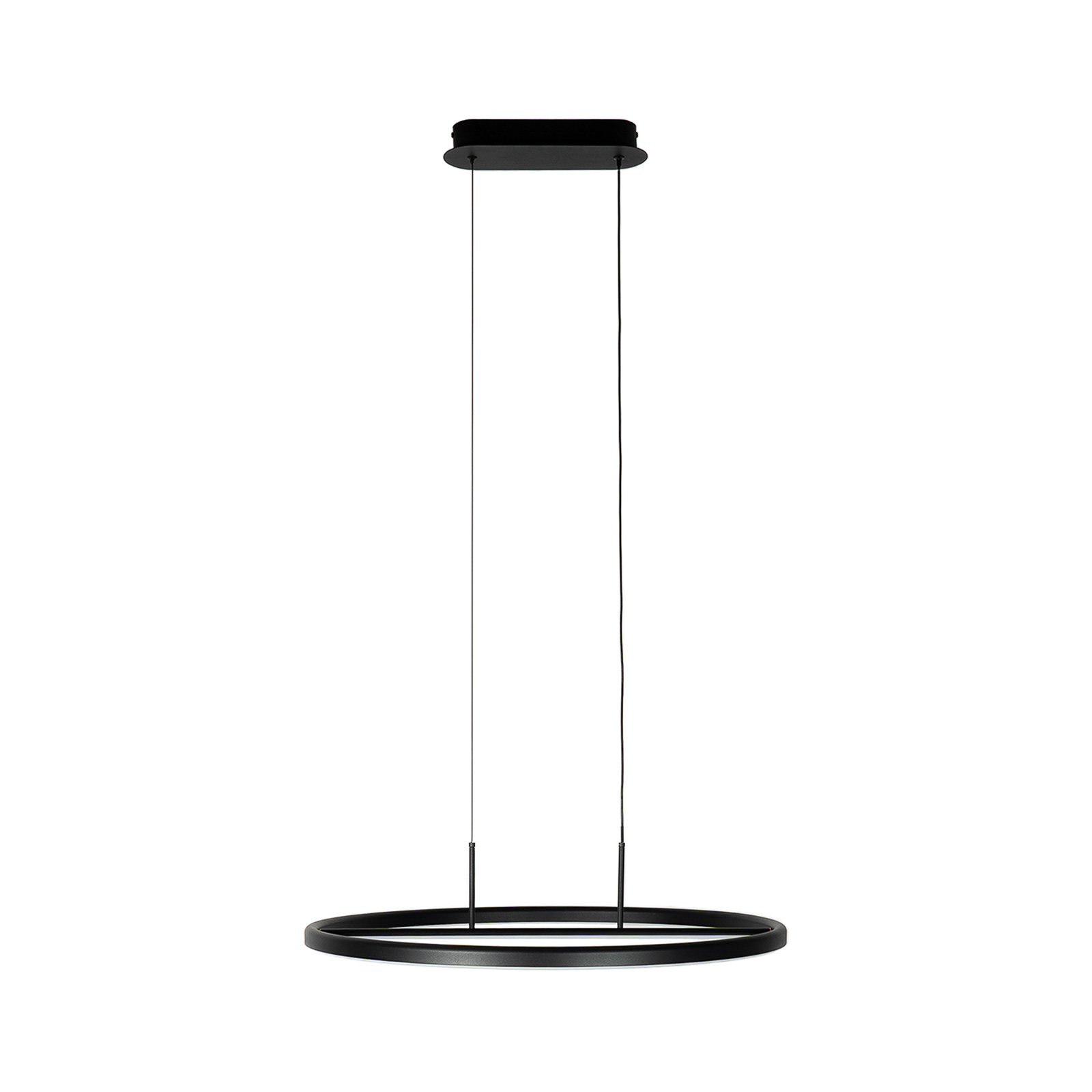 Lucande Virvera závesné LED svetlo okrúhle, čierna