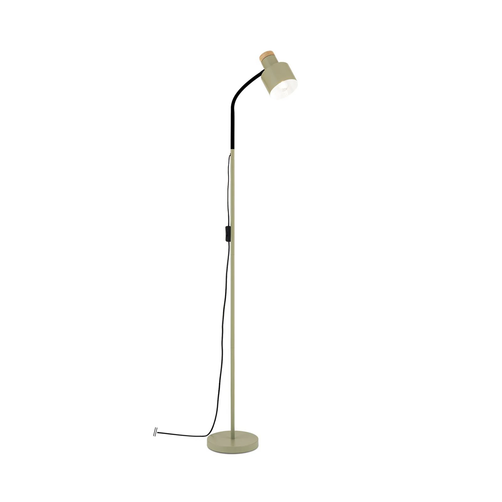 Podna lampa Gili, čelik, svijetlozelena, visina 150 cm, E27