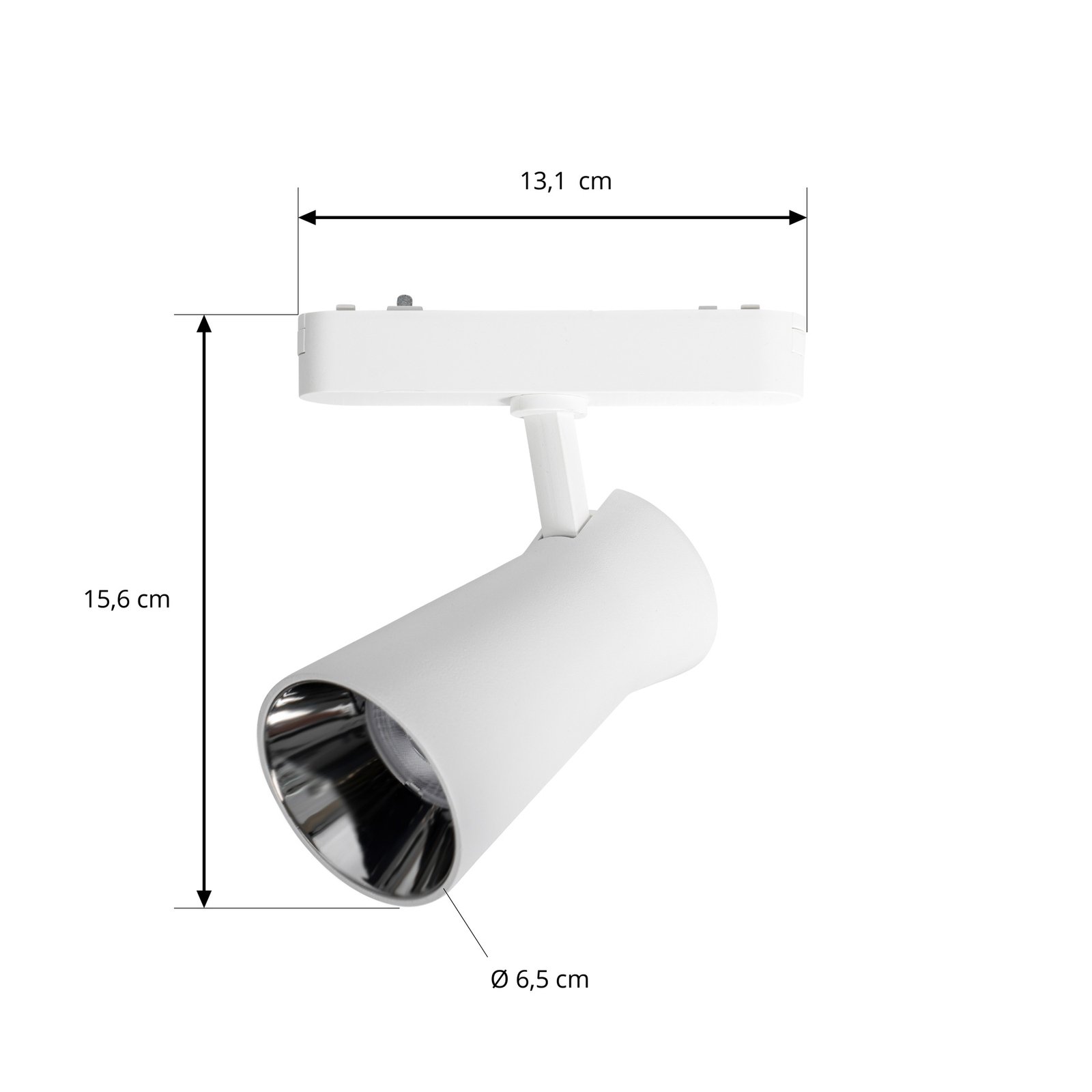 Lindby spot LED 48 V Lumaro, blanc, Ø 6,5 cm, plastique