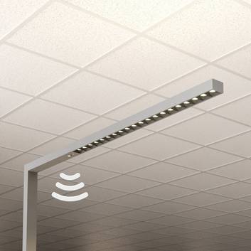 LED-Office-Stehlampe Laris, silber, 4.000 K