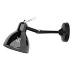 Zidna lampa Luxy H0 Glam, crna/dimljena, staklo - Rotaliana