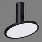 Morgan LED ceiling light, movable, black