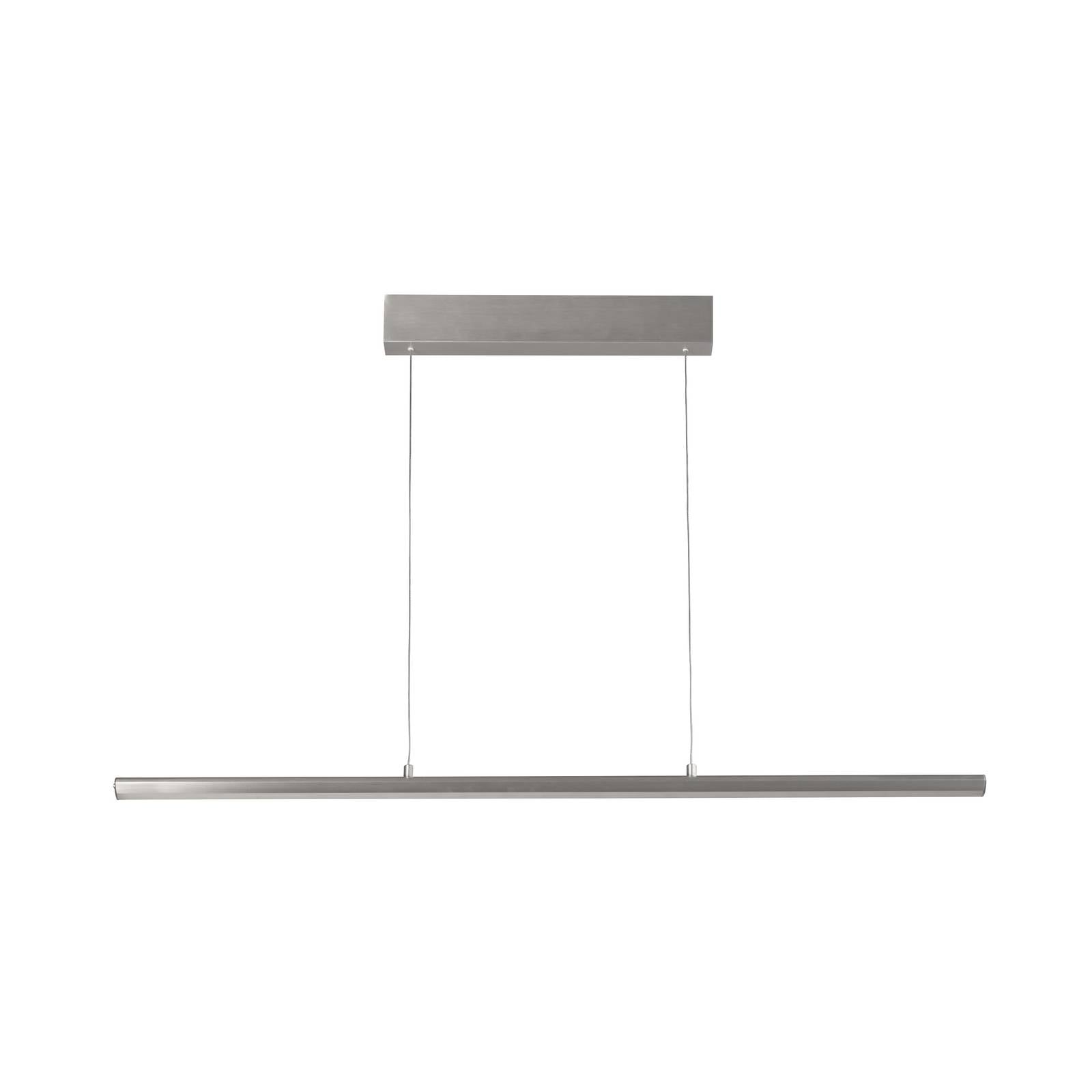 LED-Hängelampe Borena, aluminiumfarben, Länge 113 cm Metall