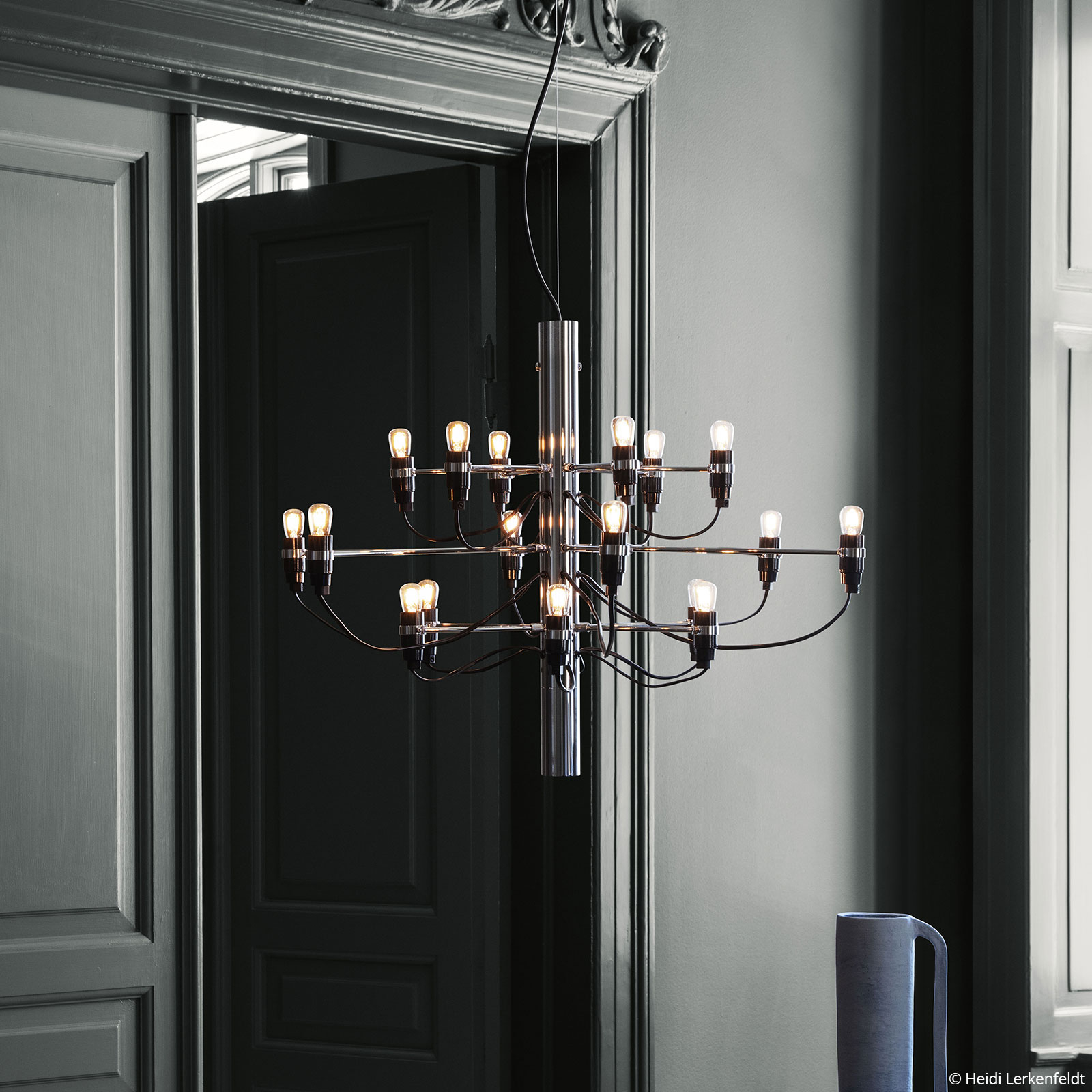 FLOS 2097/18 chandelier LED frosted chrome