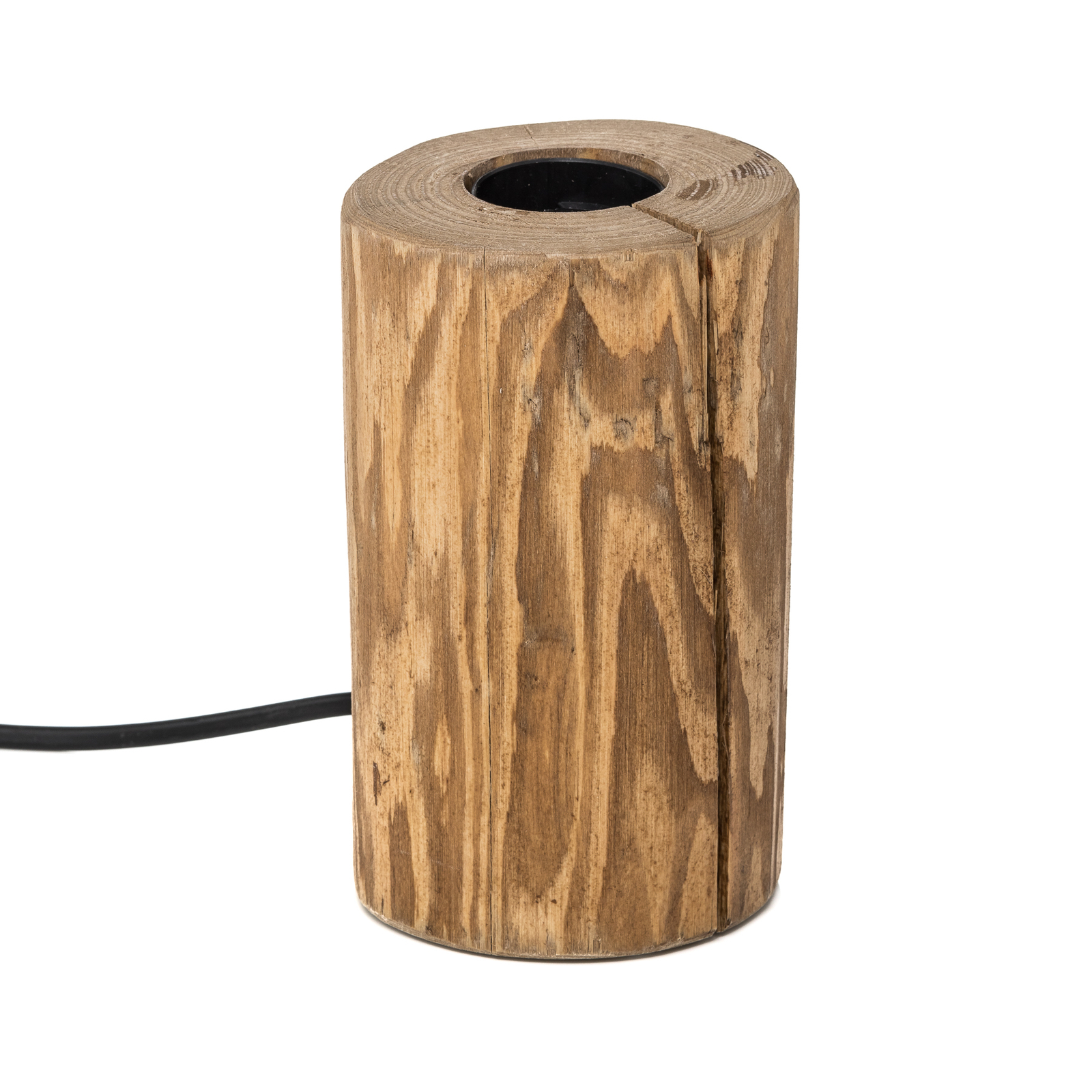 Lampa stołowa Trabo, drewno sosny bejcowane, 15cm
