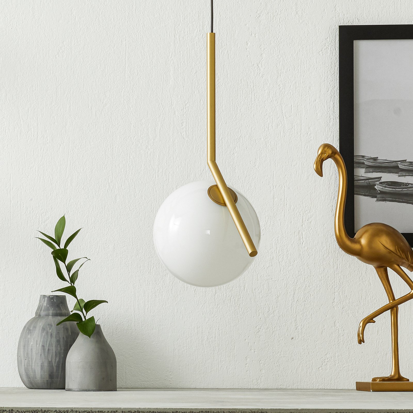 IC S1 Taklampa Mässing - Flos