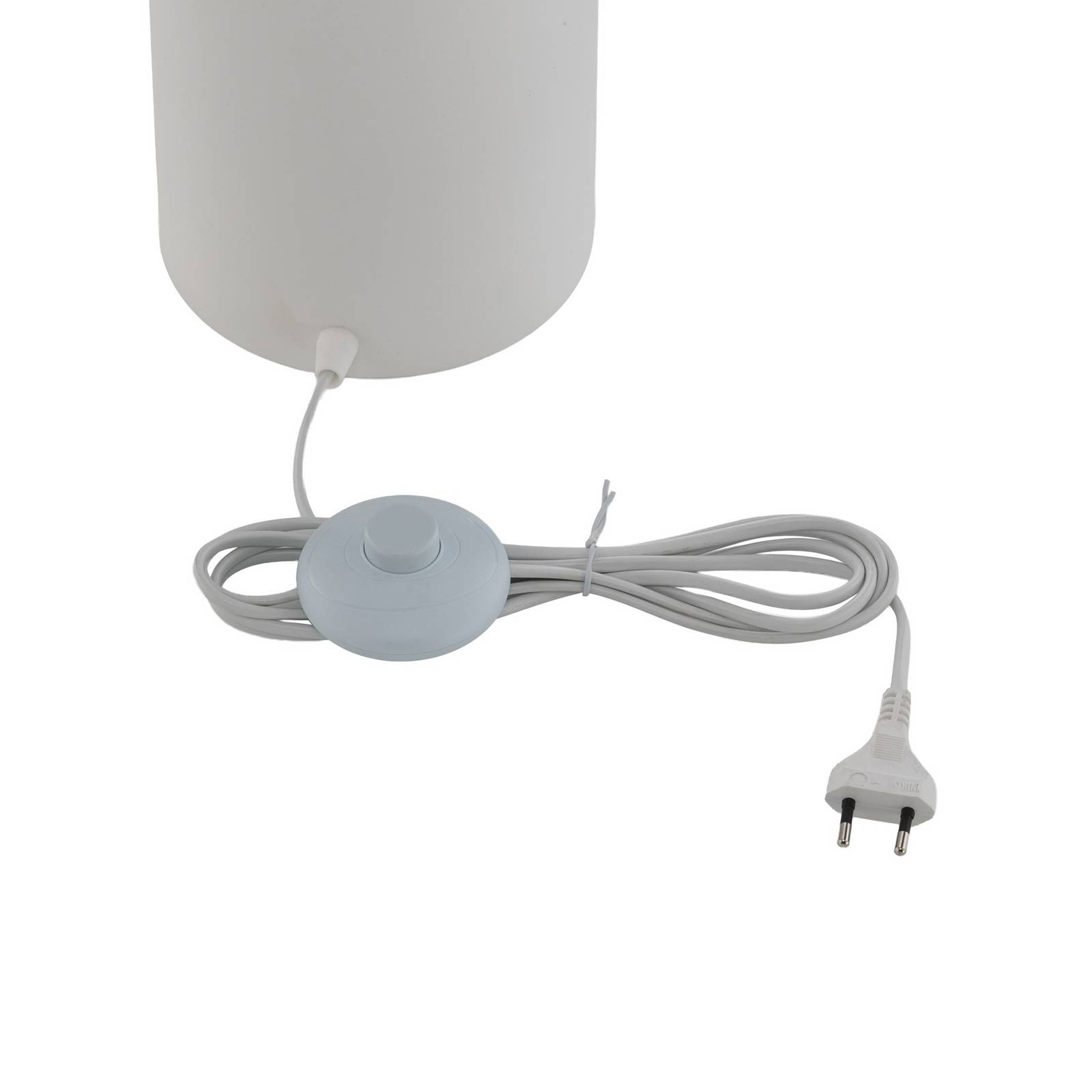 Lampa stojąca Etno LP4, biała, szkło/stal, wysokość 140 cm, G9