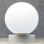 Lámpara de mesa Lumi redonda blanca