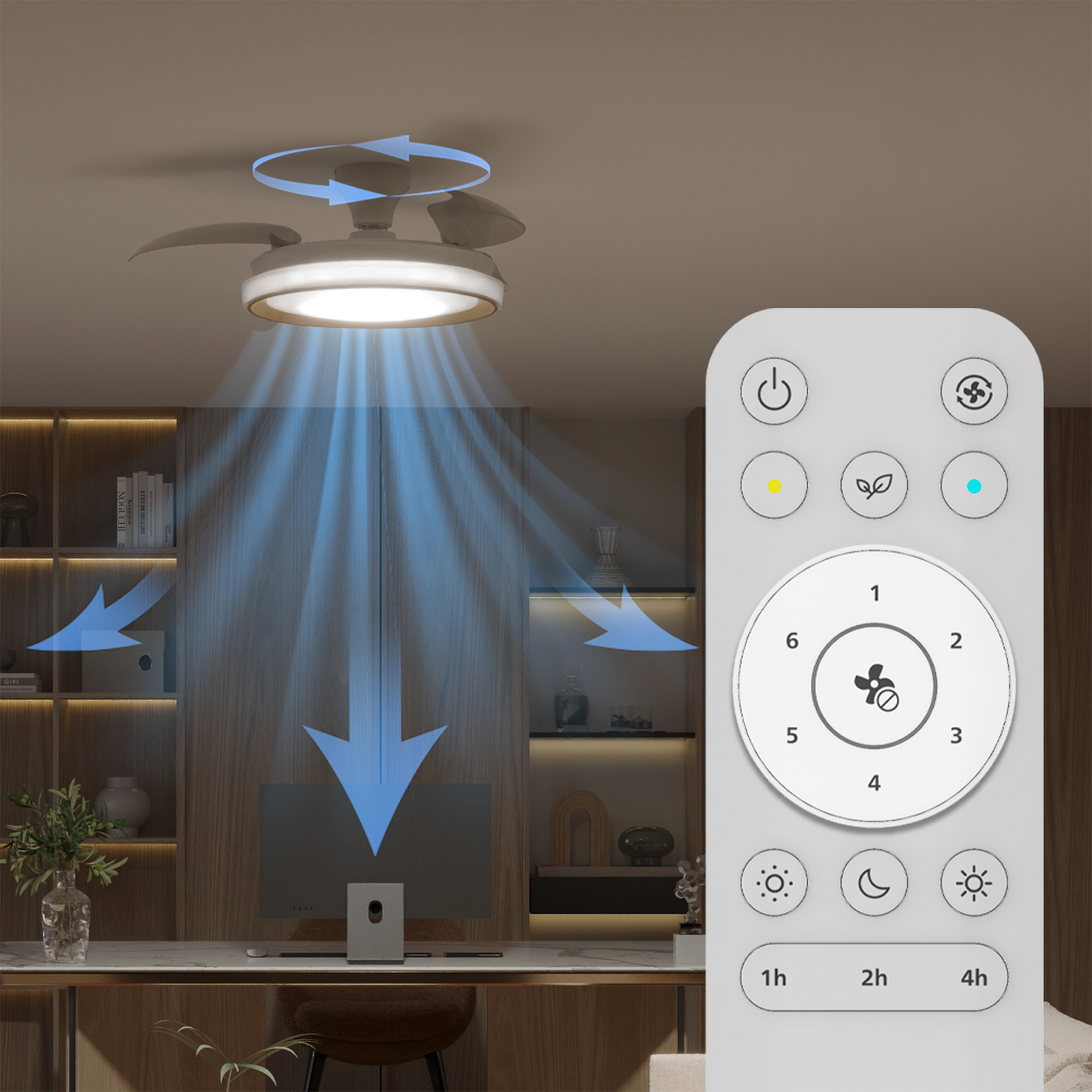 Wentylator sufitowy LED Philips Bliss, złoto-biały, cichy, CCT