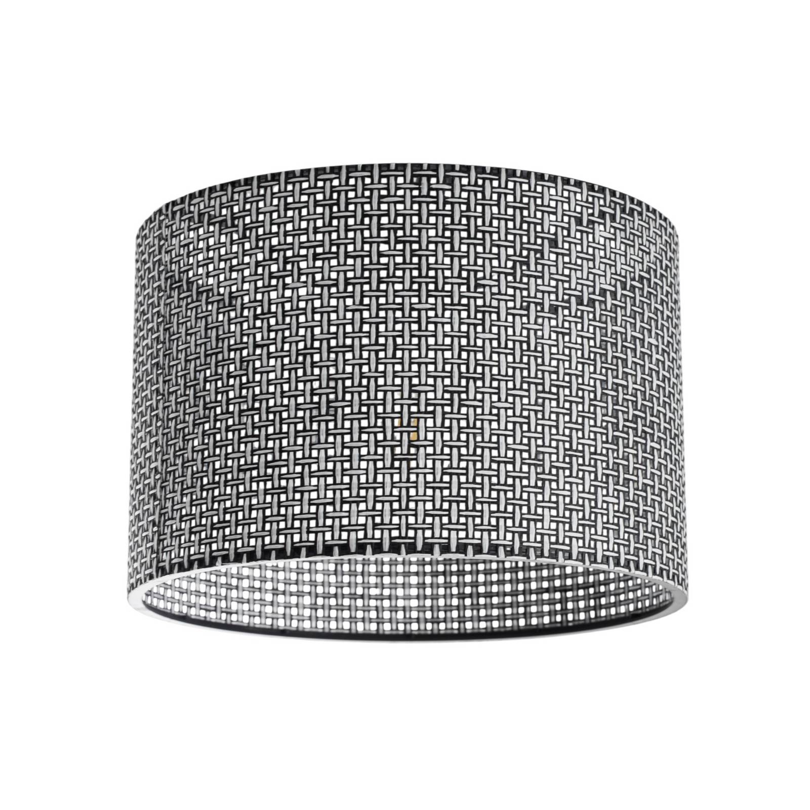 Deckenleuchte Goza, schwarz gemustert, Stoff, Ø 30 cm günstig online kaufen
