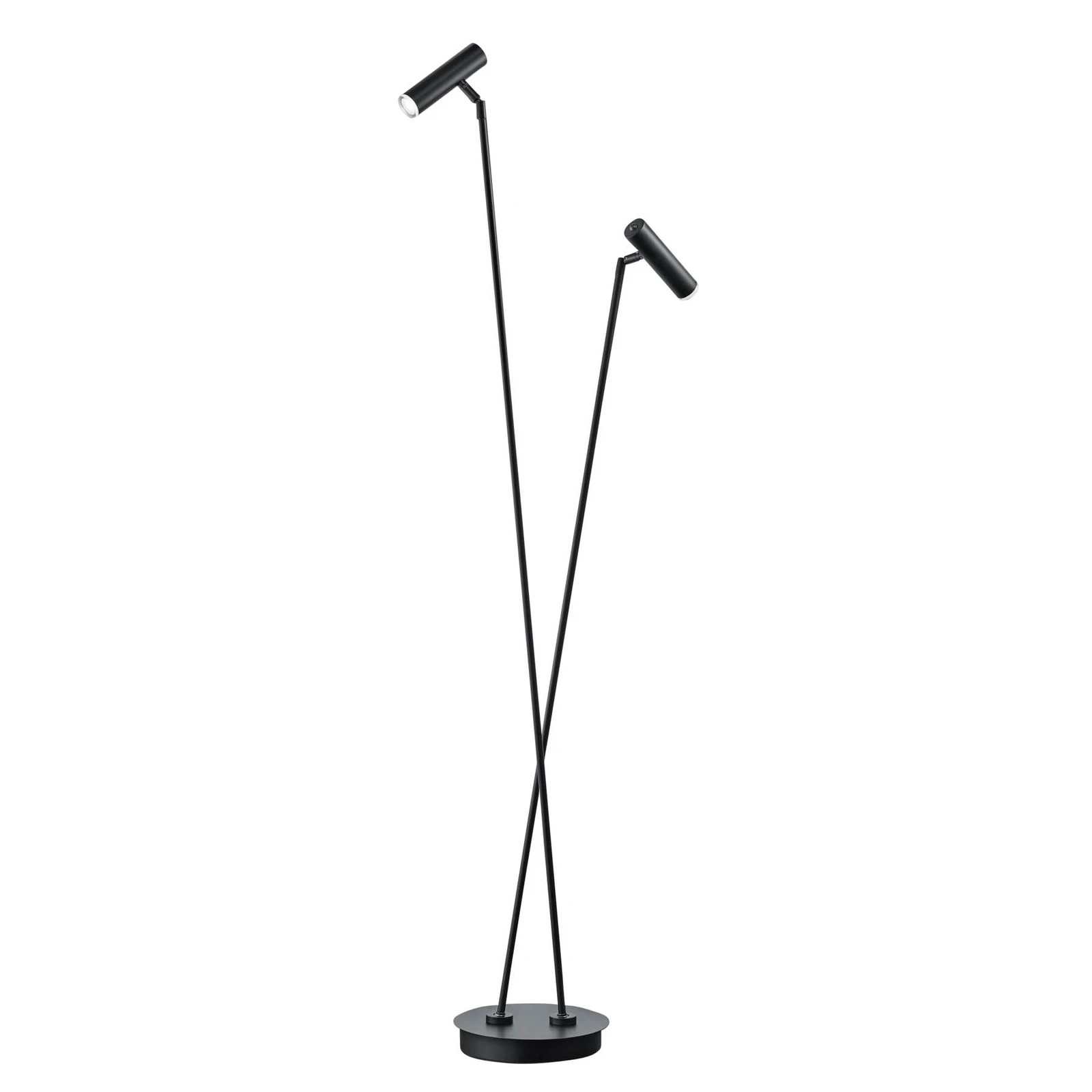 Tom LED podna lampa, 2 žarulje, crna