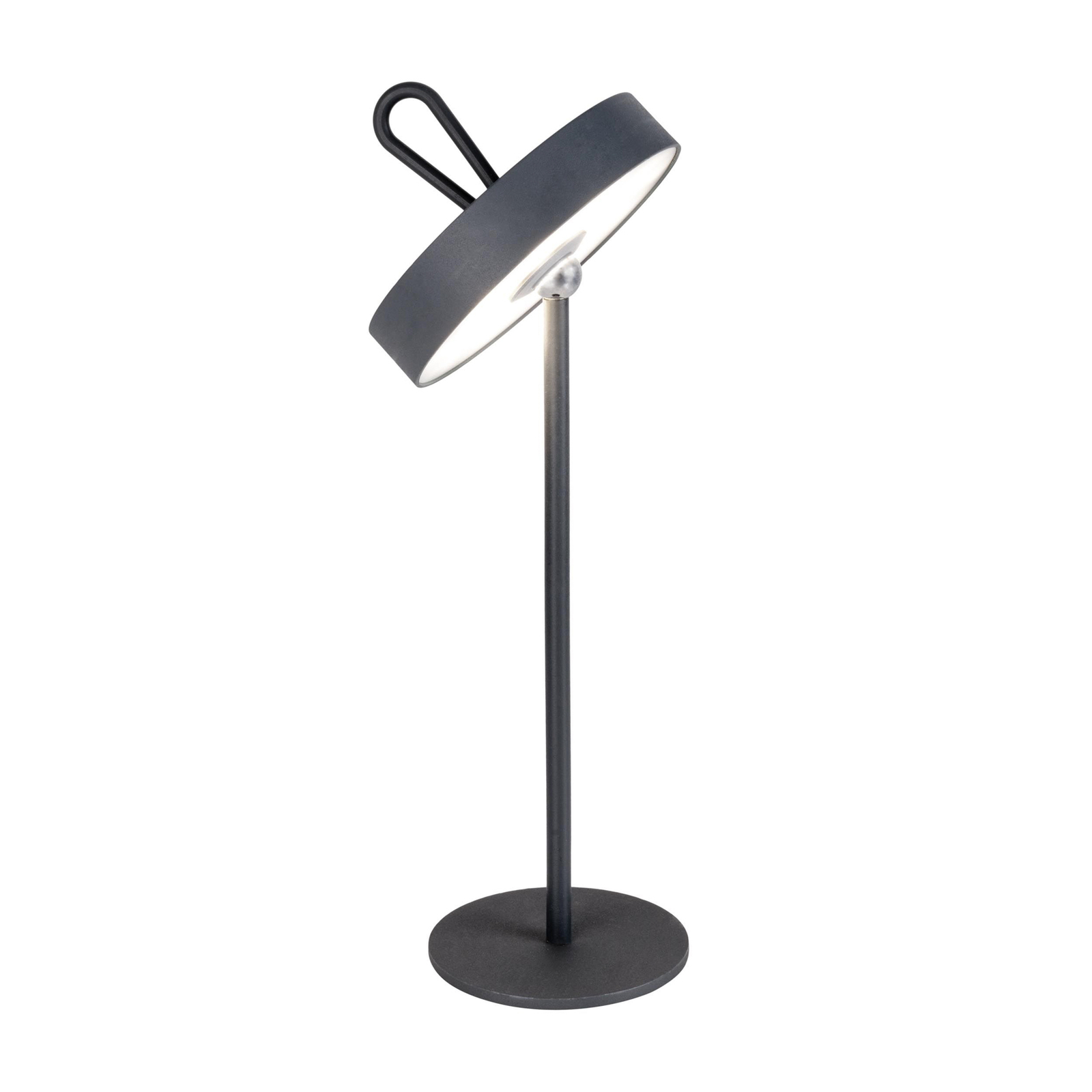 Ella LED battery table lamp, magnetic, grey