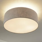 Quitani Gala ceiling light, Ø 50 cm, grey felt shade