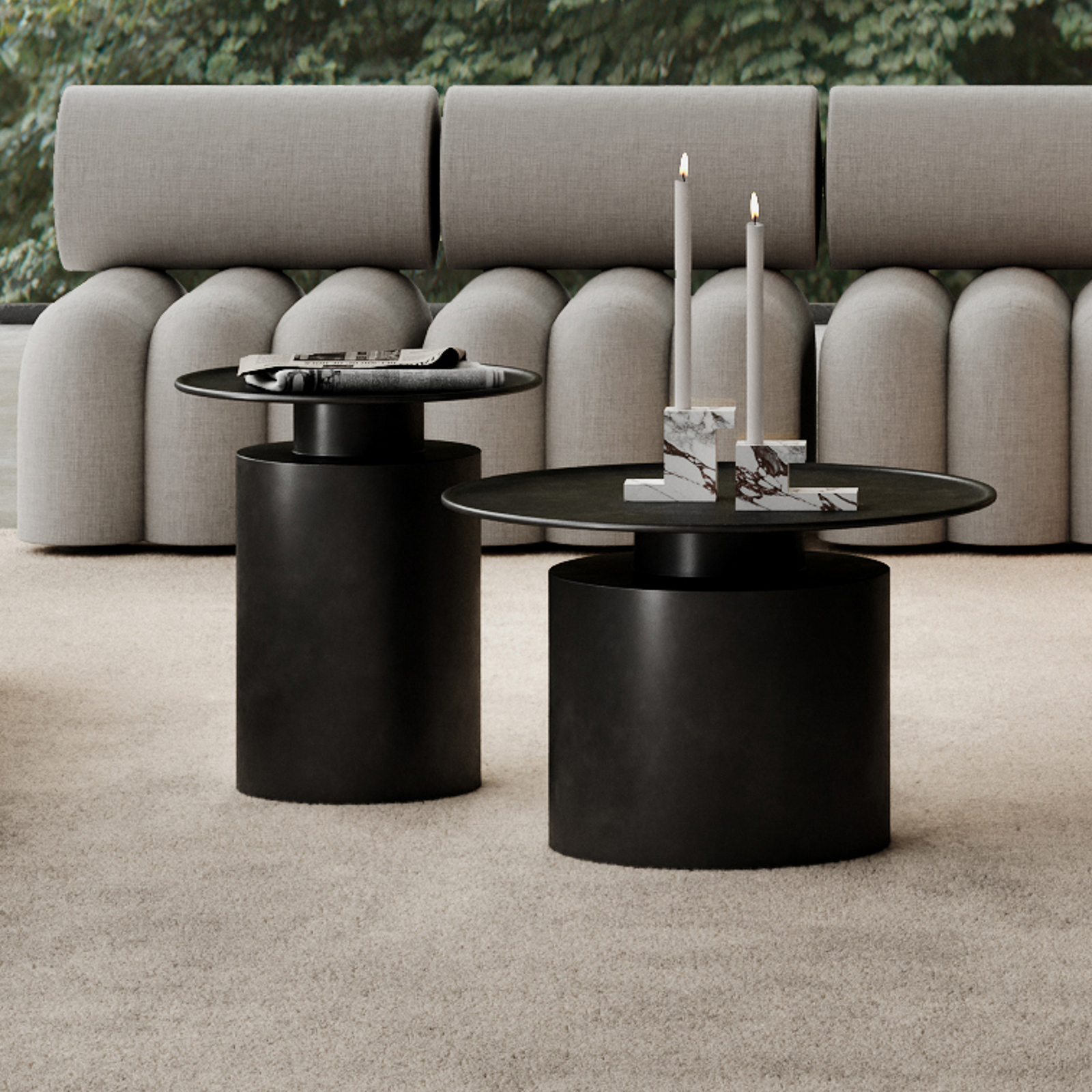 Stolik pomocniczy Pillar, czarny, 41 cm, żelazo – 101 Copenhagen