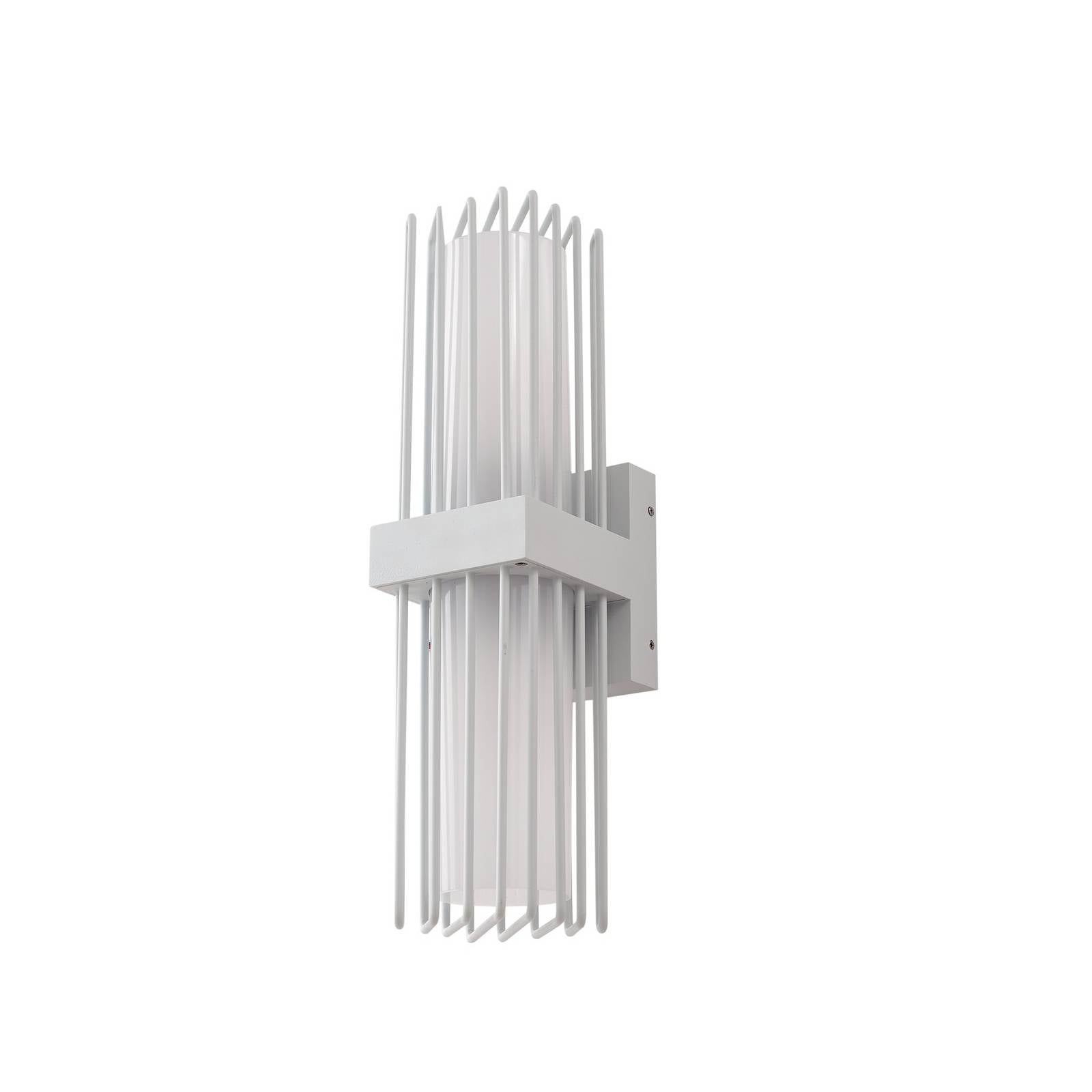 Lucande Außenwandleuchte Chandan, 42 cm, weiß, Metall, IP54