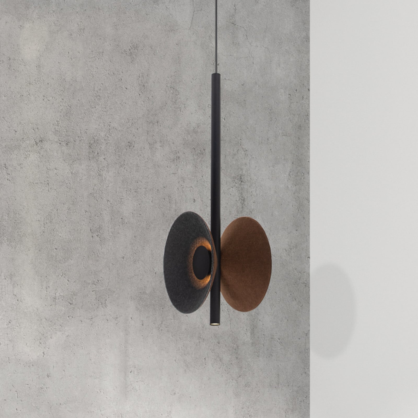 Zambelis Lampă suspendată LED 23176 maro Ø 19 cm metal - Camera de zi / sufragerie - Modern - maro gri