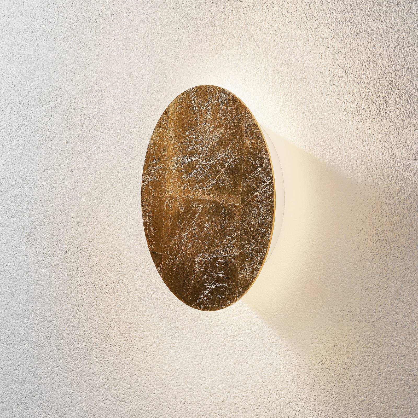 Escale Blade LED wall light, gold leaf Lights.co.uk