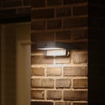 Solar-LED-Außenwandleuchte Saulio, schwarz, Aluminium, IP44
