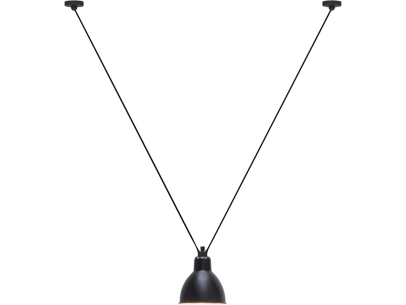 323 L Závěsná Lampa Round Black - Lampe Gras