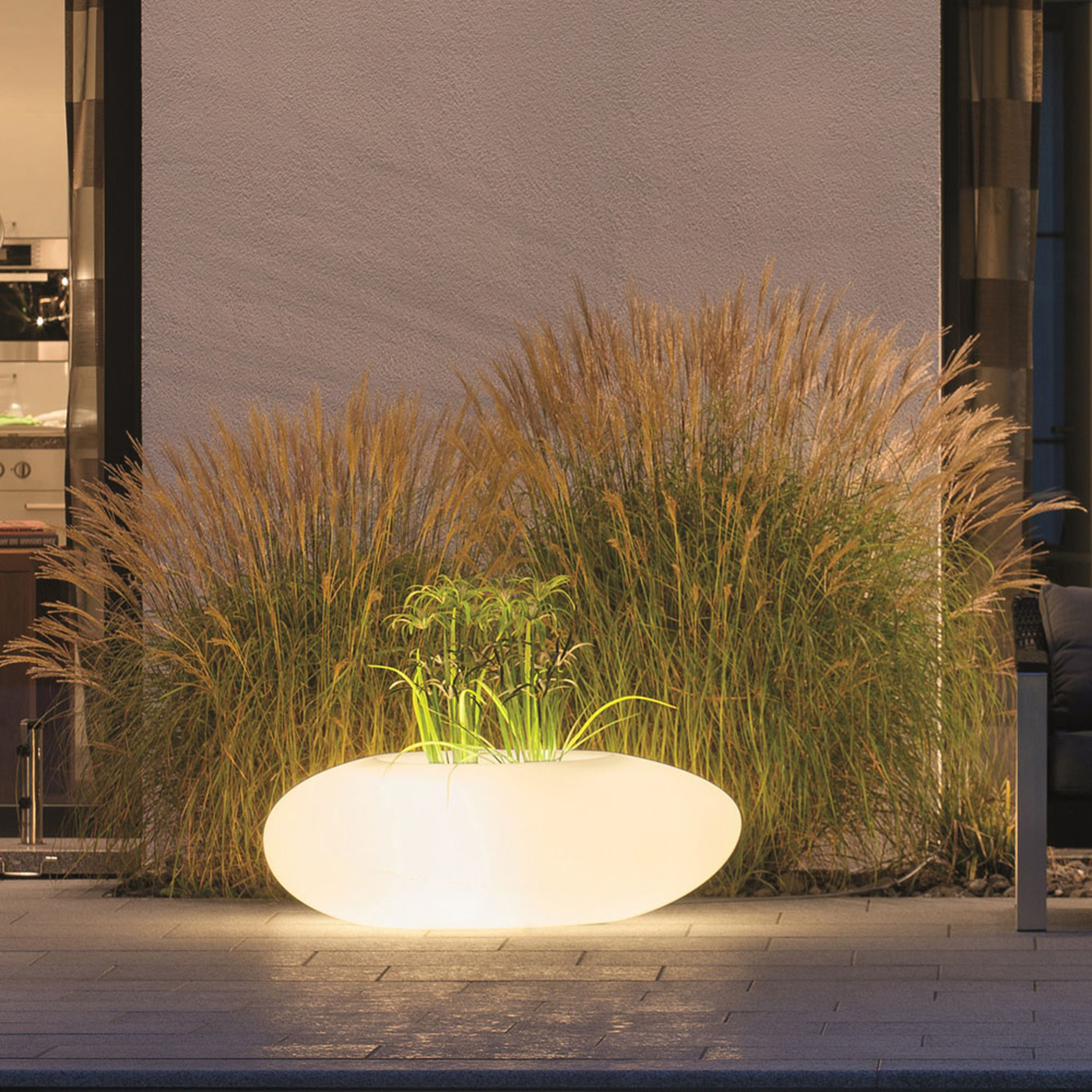 Storus III dekorativ lampe som kan plantes hvit gjennomskinnelig