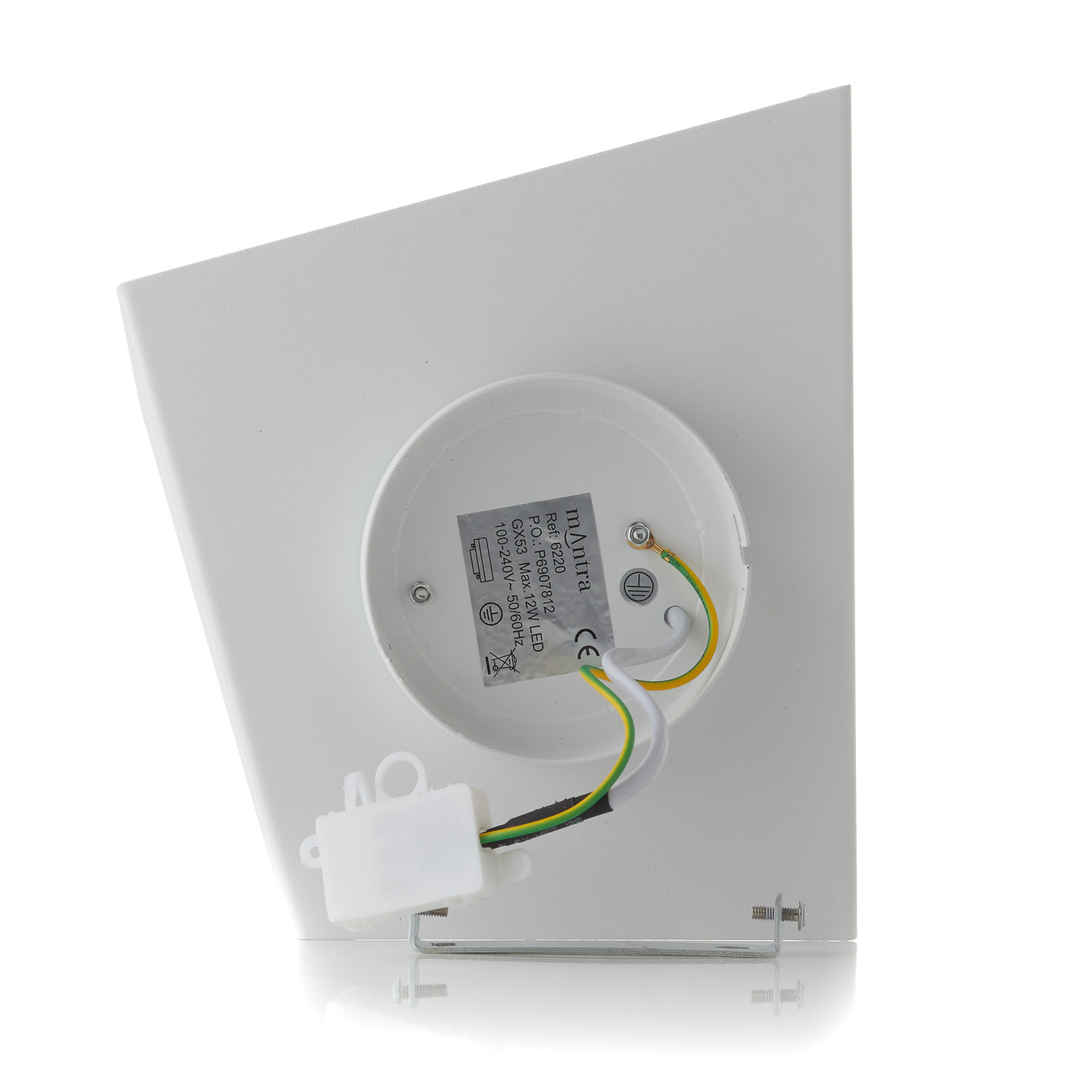 Asimetric wall light made of steel