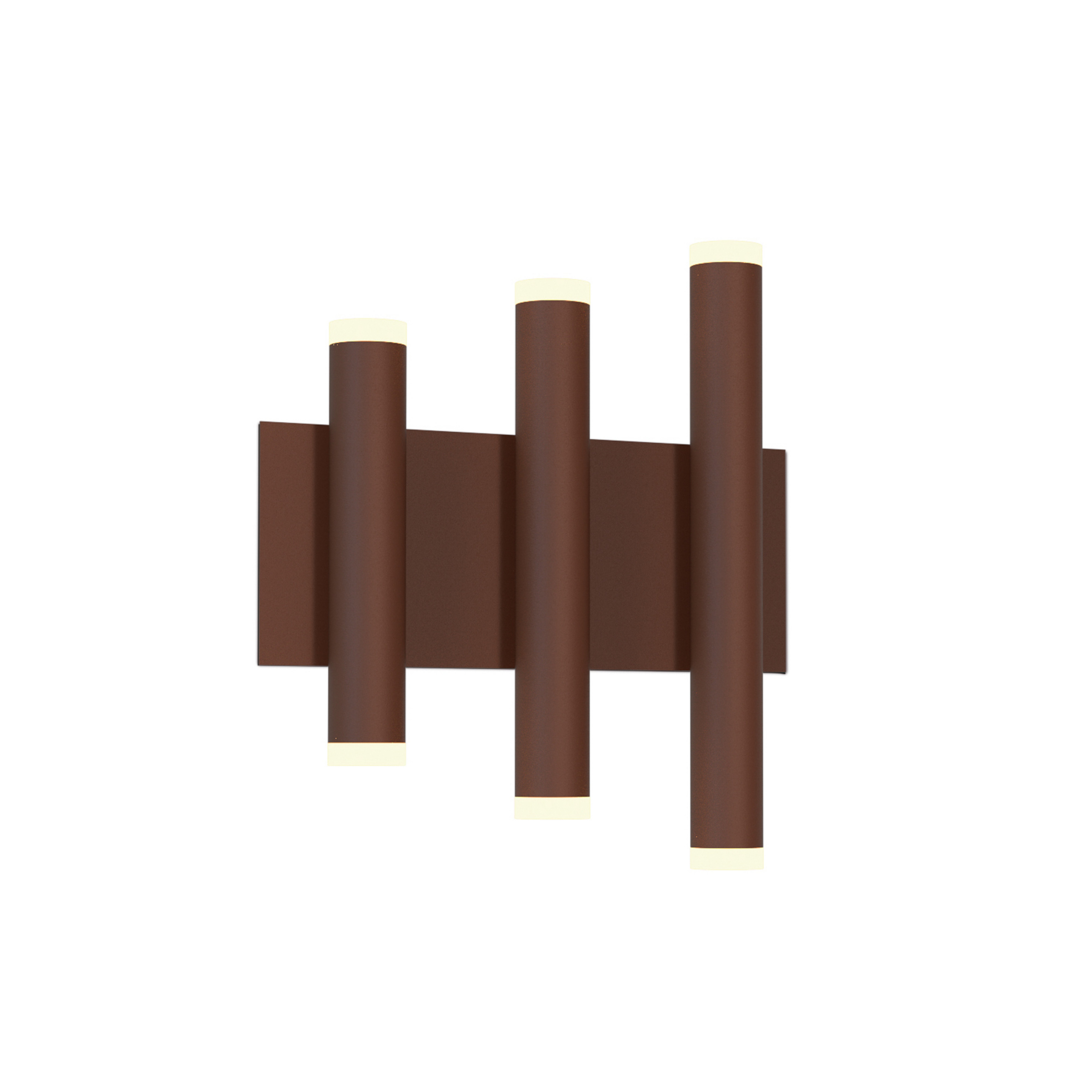 Applique murale LED Cala, corten, aluminium, 6 sorties de lumière