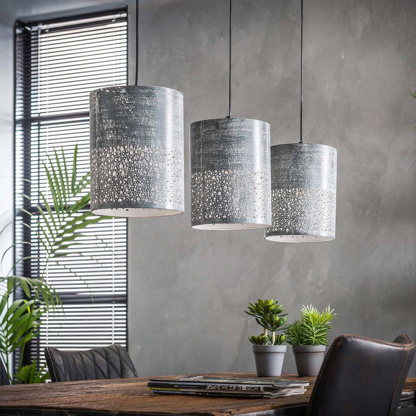Lampa wisząca Holinder, 3-punktowa, w rzędzie