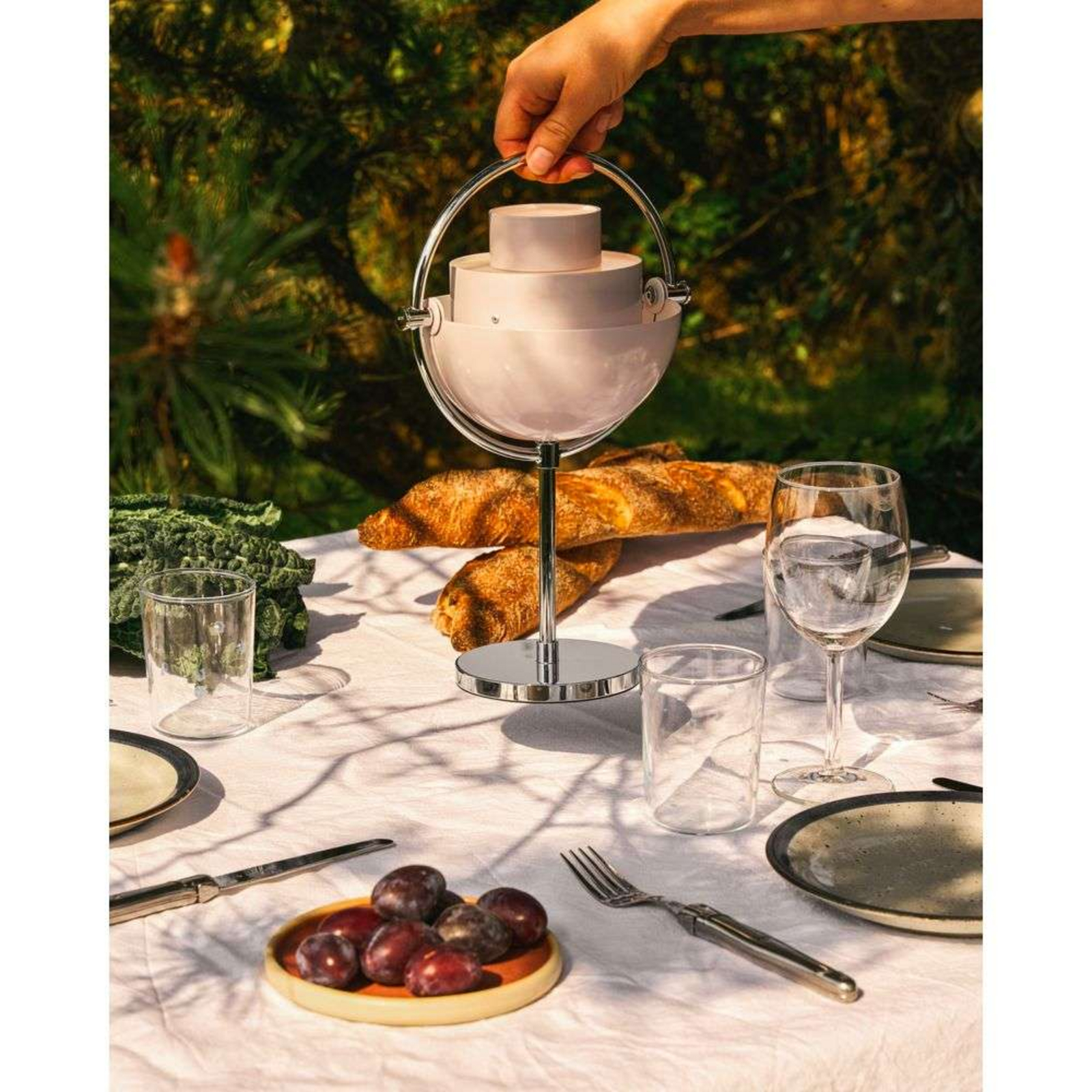 Multi-Lite Portable Lampe de Table Chrome/Pale Lilac - GUBI