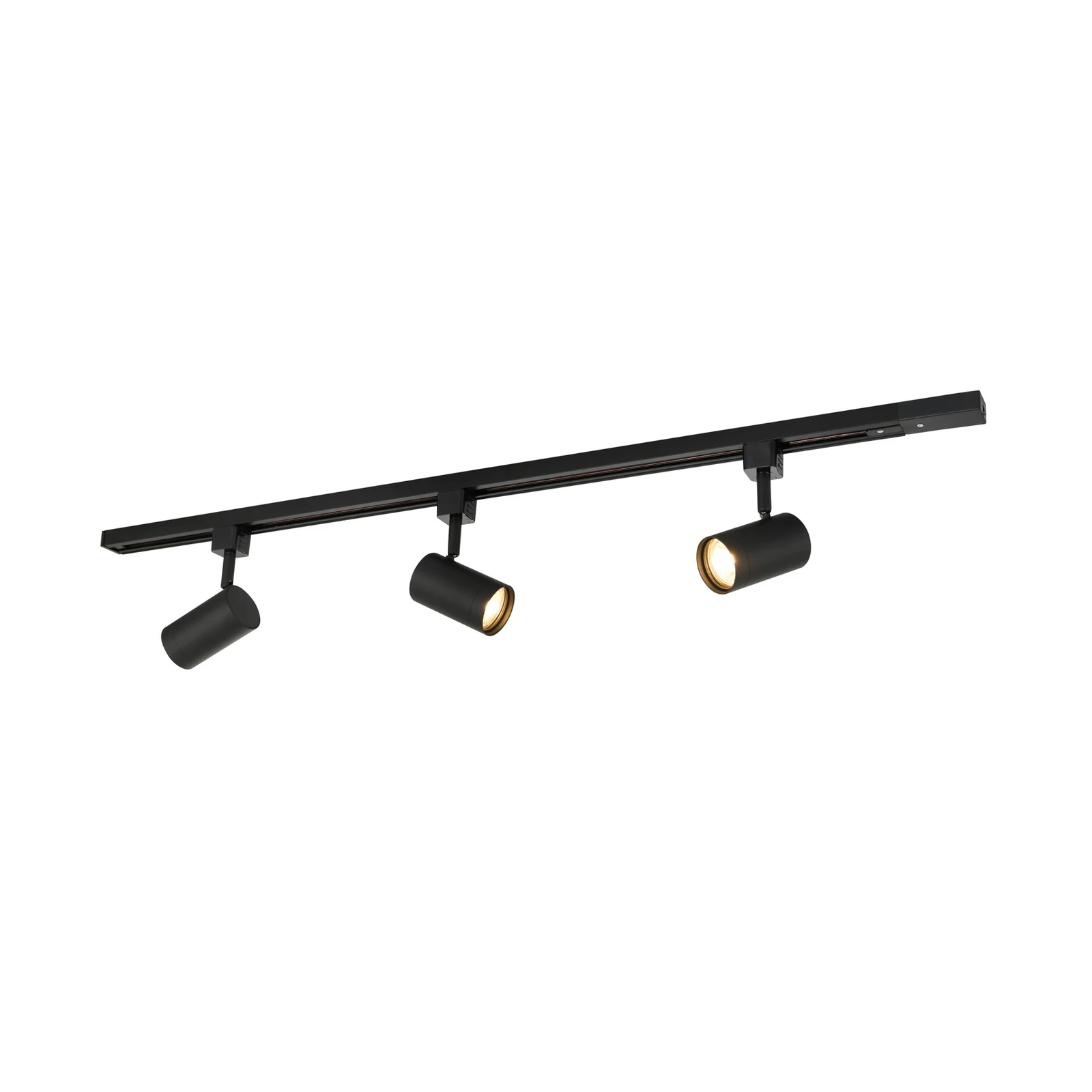 Prios sistema de riel trifásico Jorell, negro, 3 luces, GU10