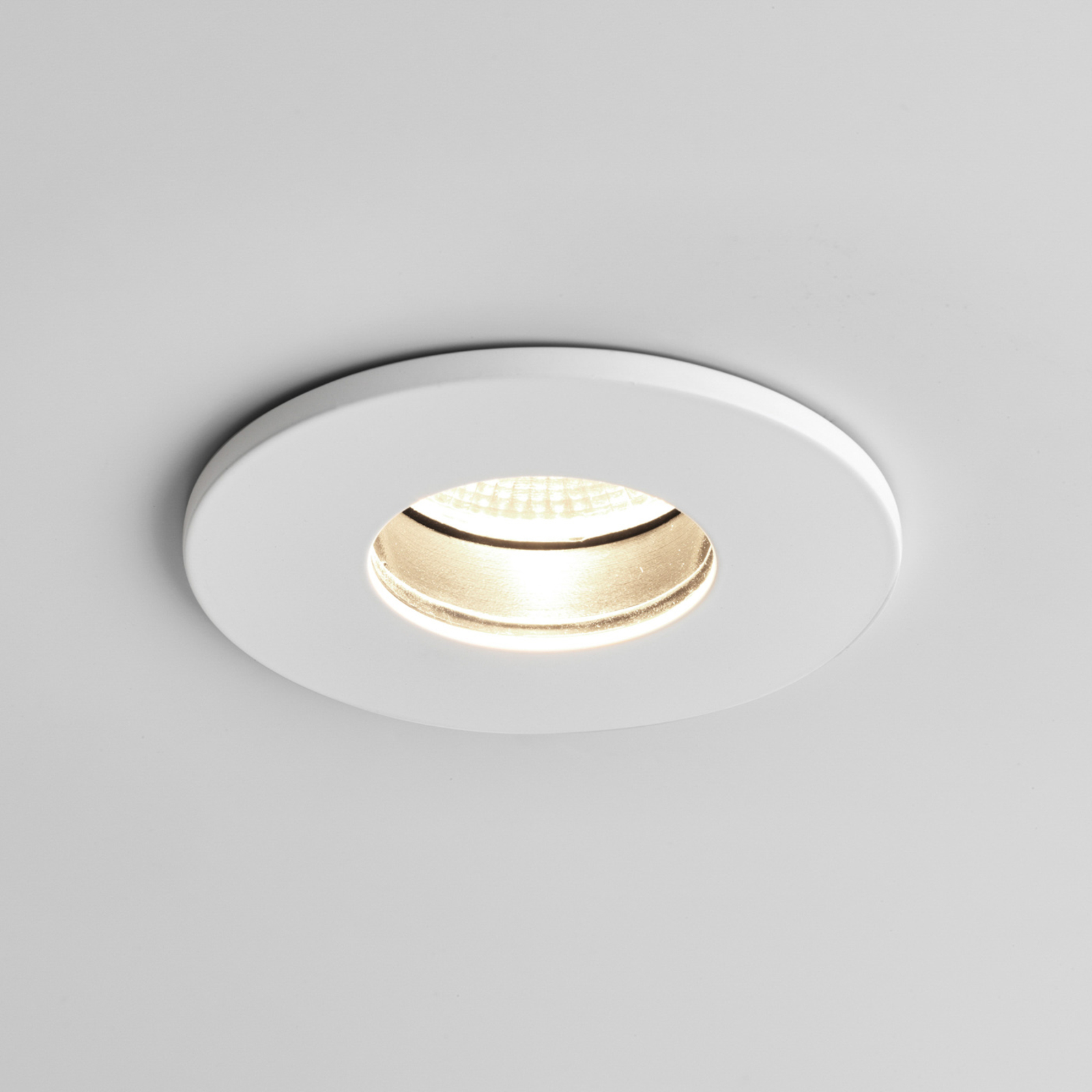 Astro Obscura Round LED recessed light matt white, for Bathroom, metal, 6.1 W, energy efficiency: A+, H: 8.5 cm