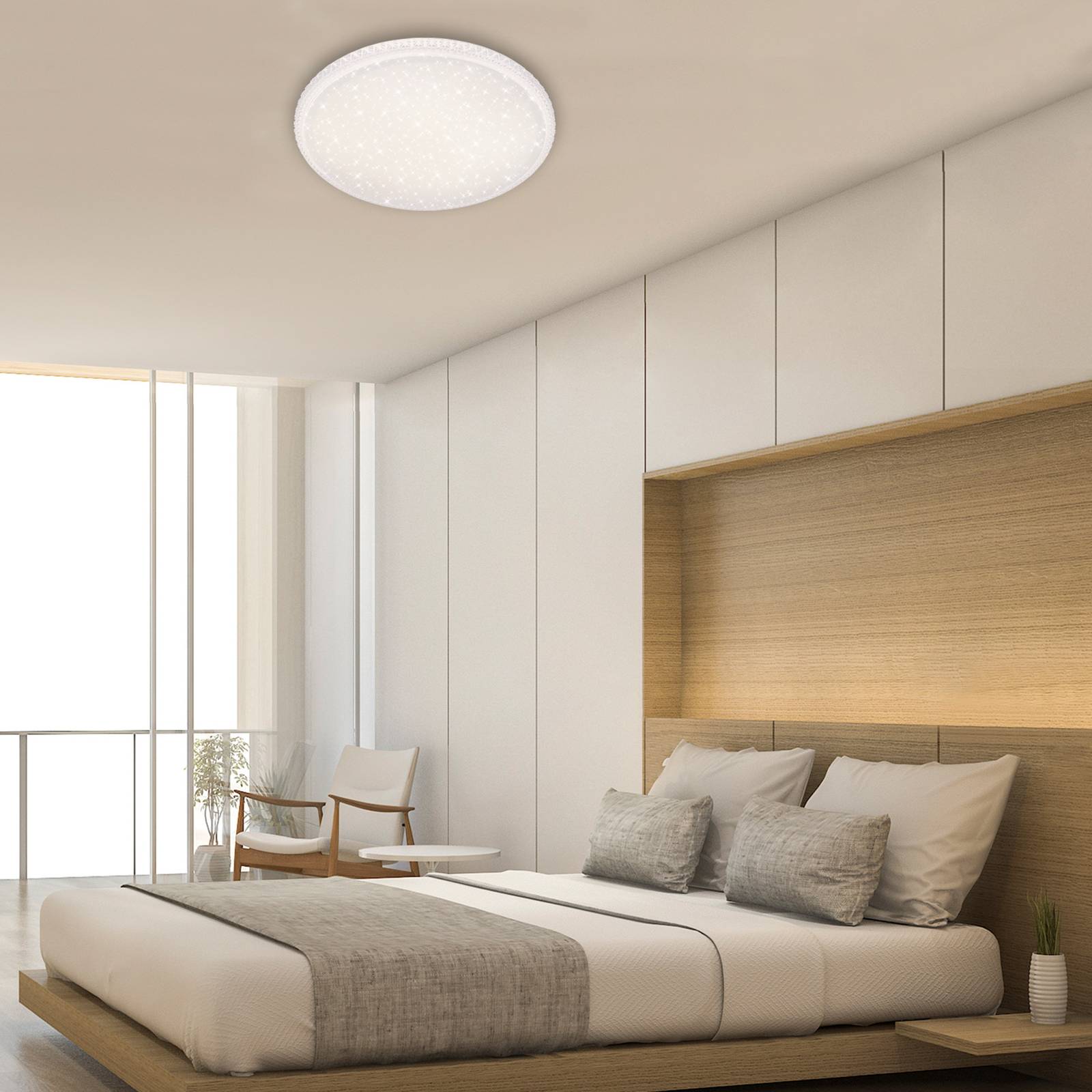 Photos - Chandelier / Lamp Briloner Style LED ceiling light, remote control 