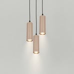 Suspension Ida, beige, à 3 lampes, Ø 20 cm, GU10