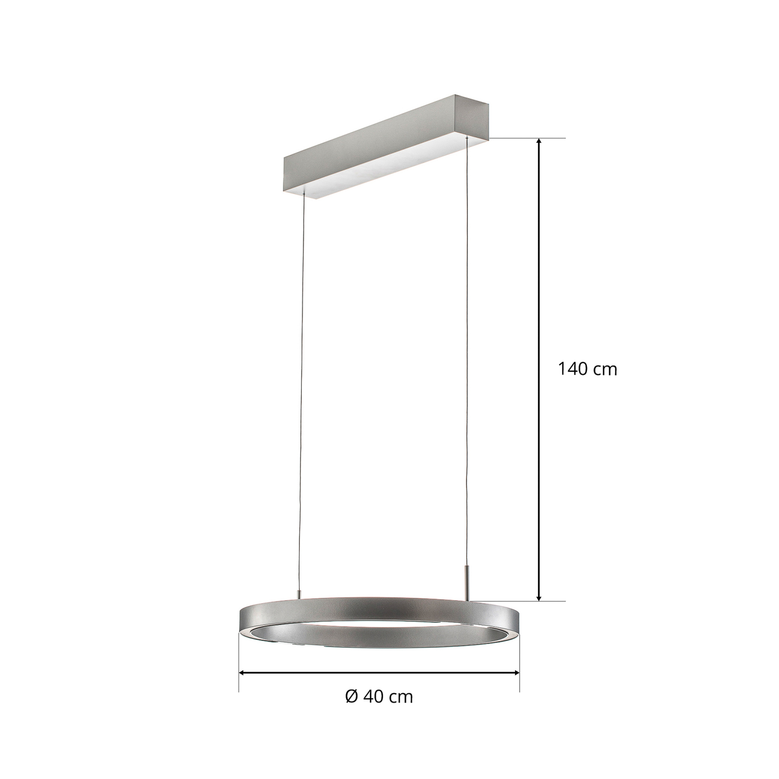 Bopp Float LED hanglamp gebarenbediening aluminium