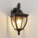 Lindby Außenwandlampe Cerys, schwarz, Metall, Höhe 37cm